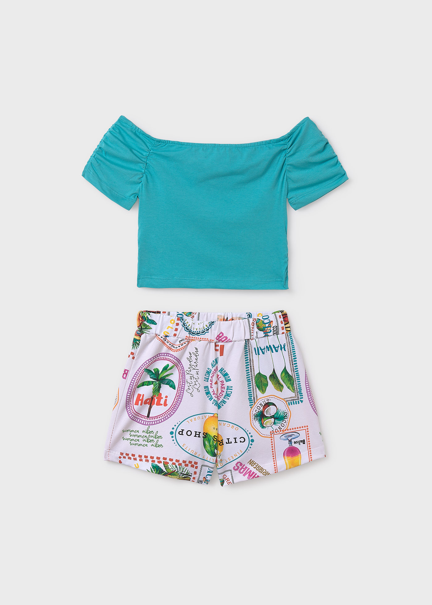 Set short  si top fata