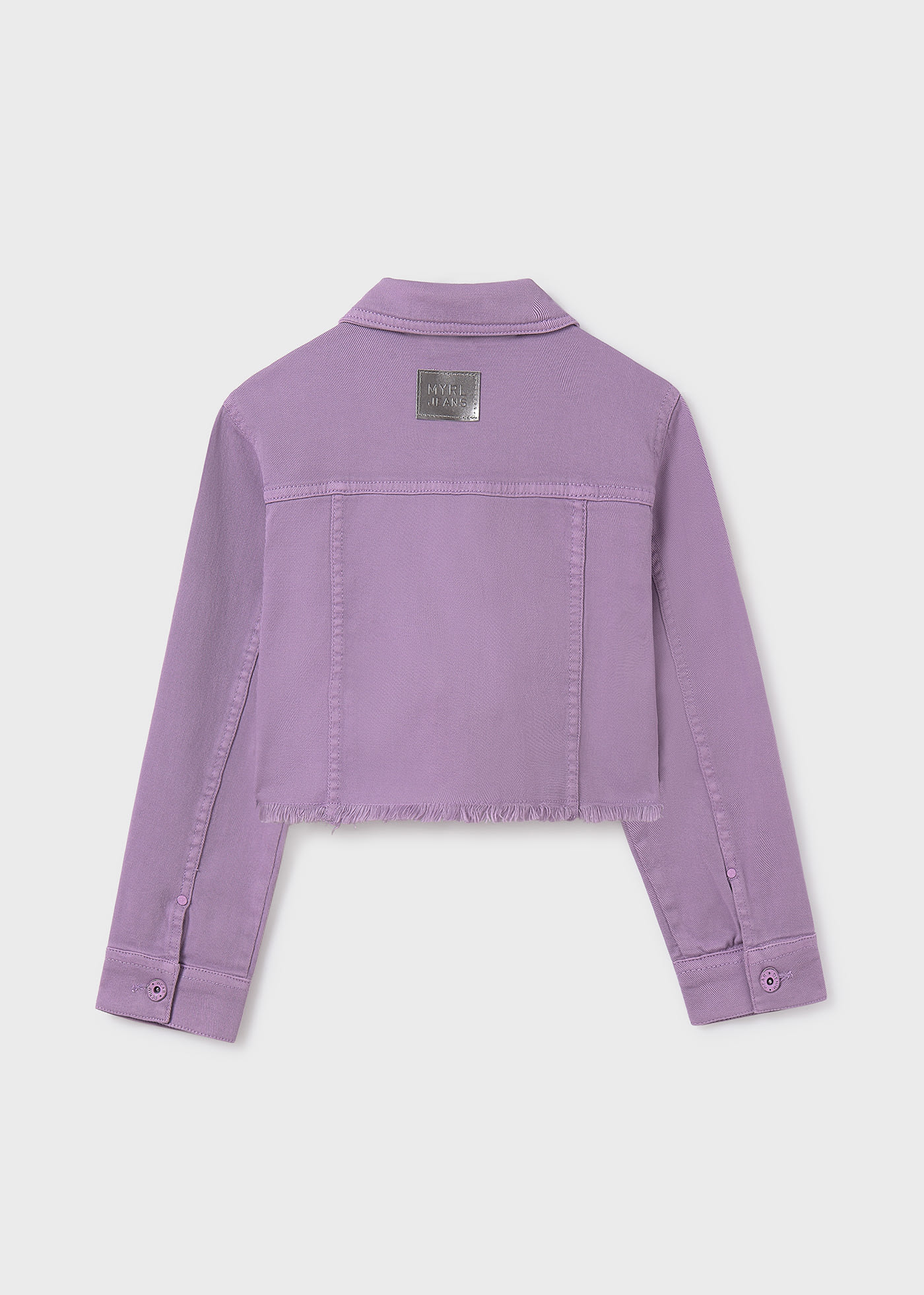 Giubbotto orlo sfrangiato twill ragazza