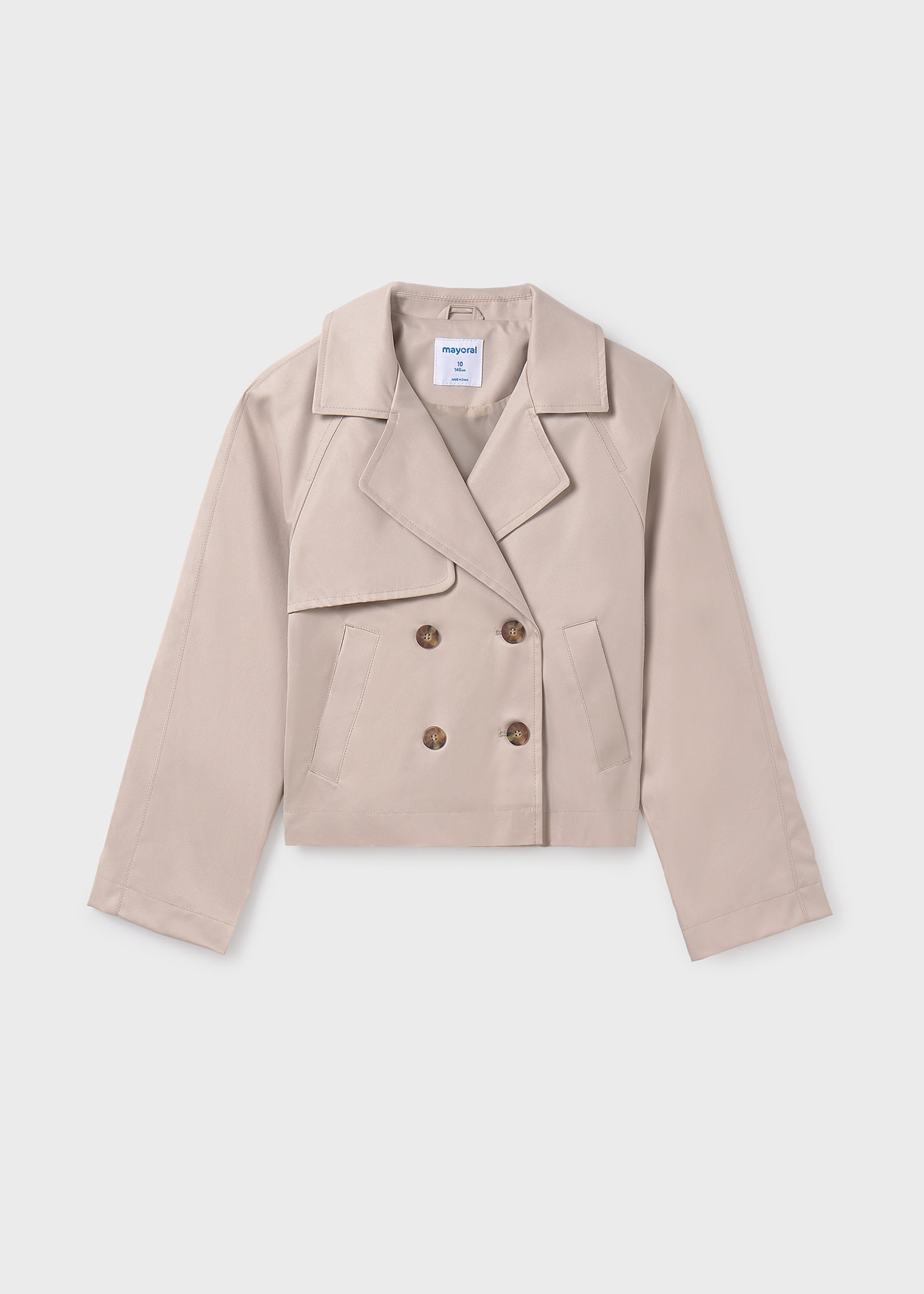 Girl Cropped Trench Coat