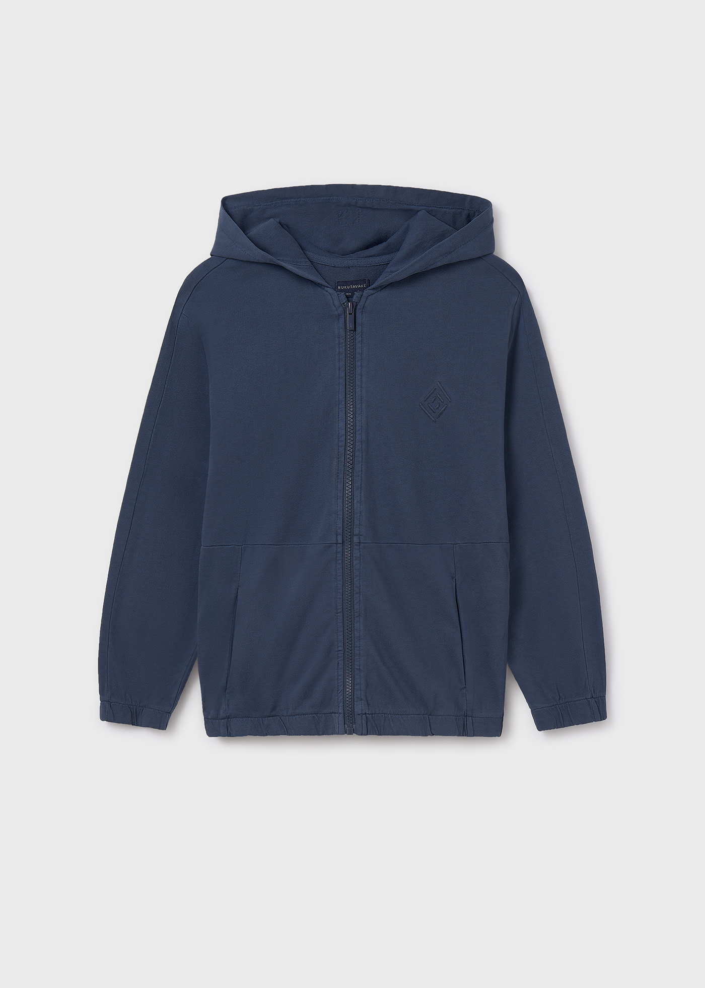 Sudadera cremallera monocolor chico