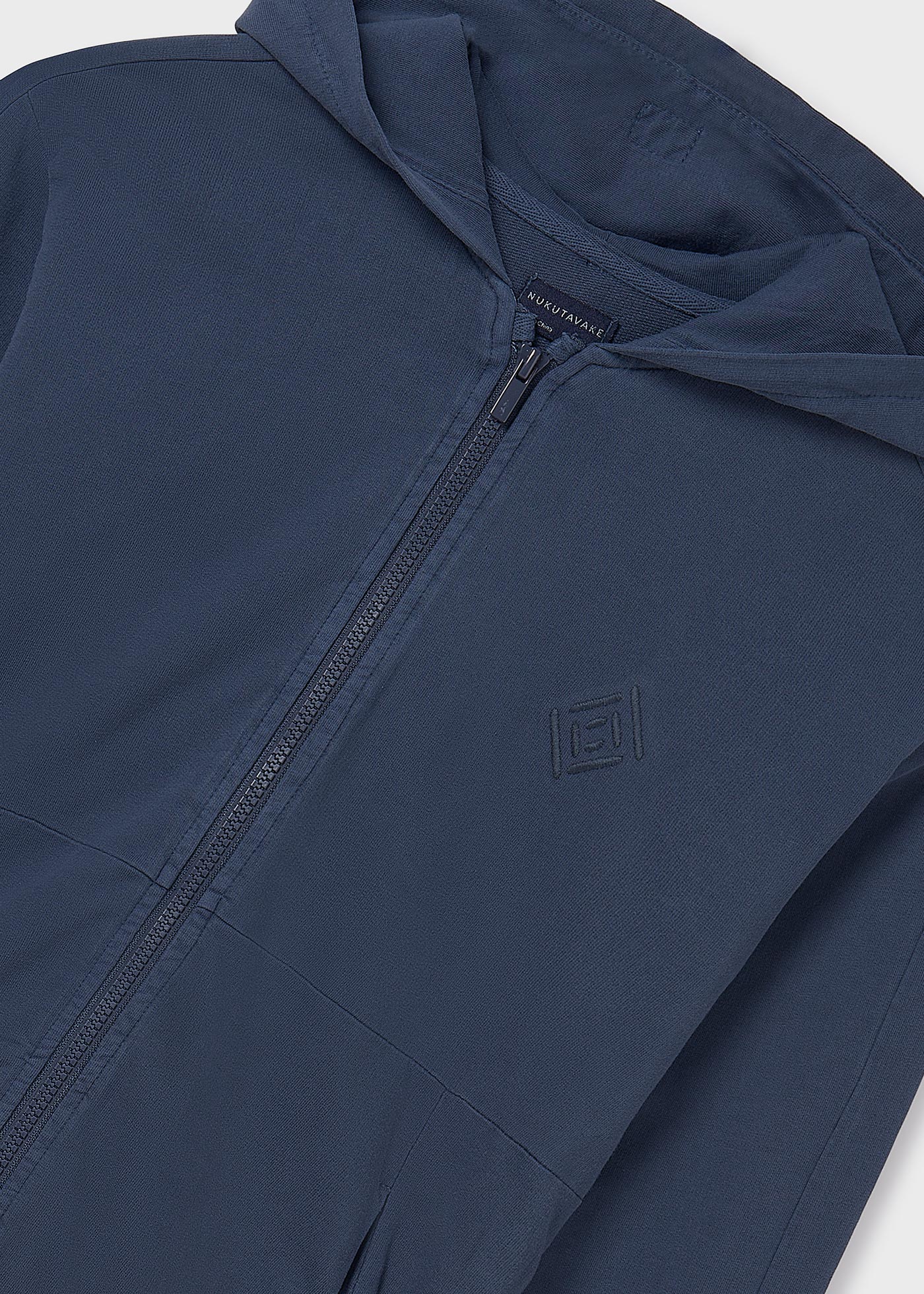 Sudadera cremallera monocolor chico