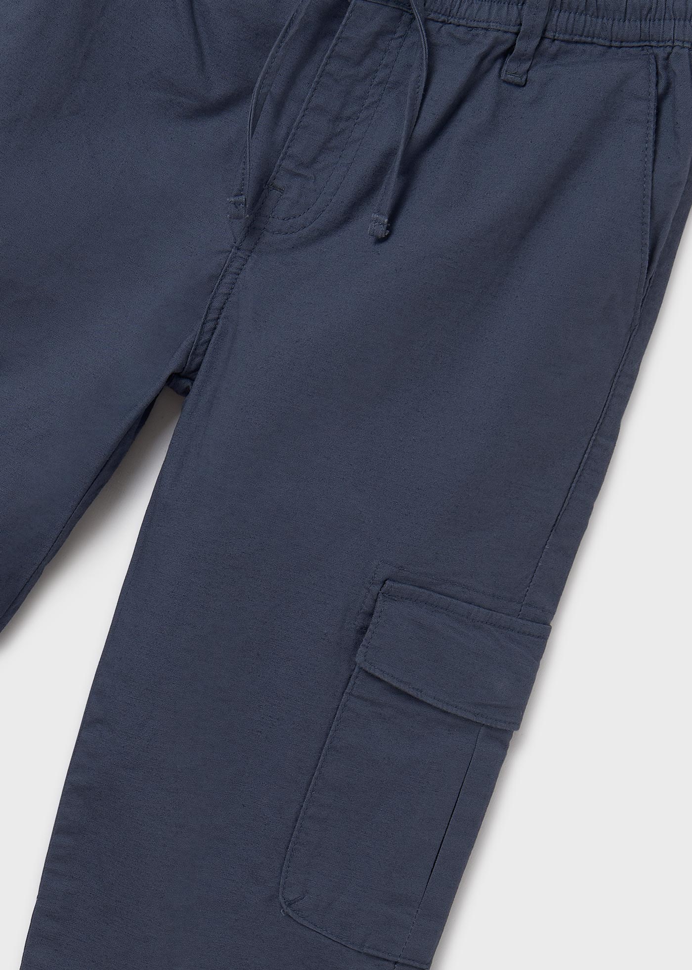 Boy Linen-Blend Cargo Chino Pants