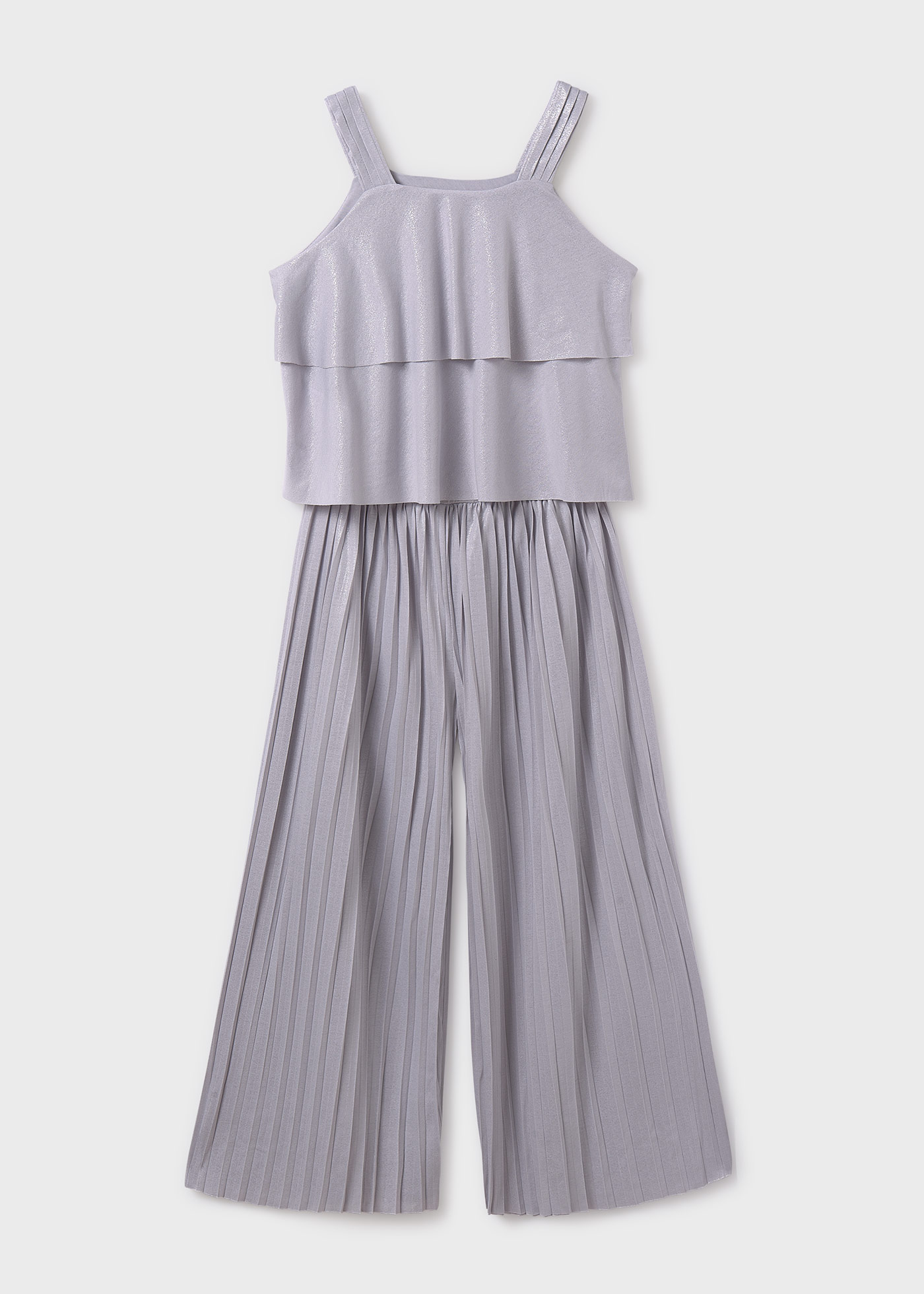 Girl Pleated Top and Pants Set