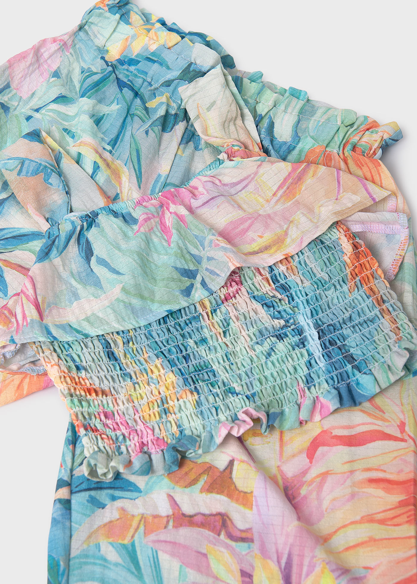 Conjunto pantalón largo estampado y top chica