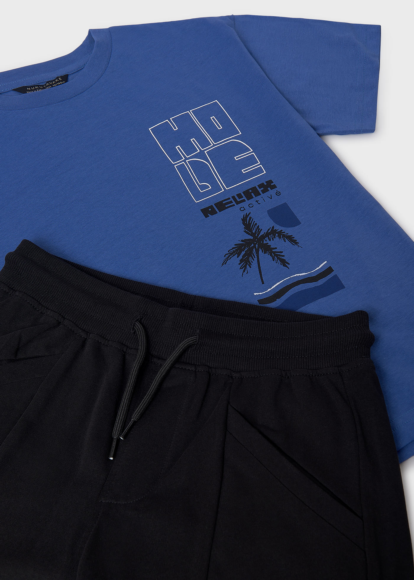 Conjunto bermuda e t-shirt palmeira rapaz
