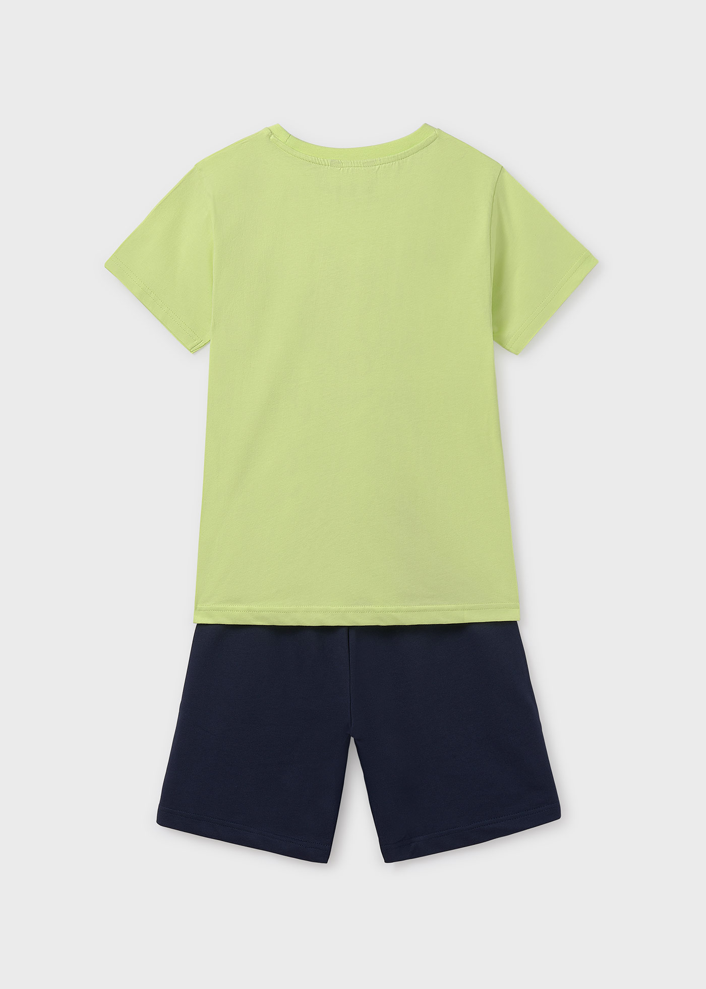 Set bermude si tricou mesaj baiat