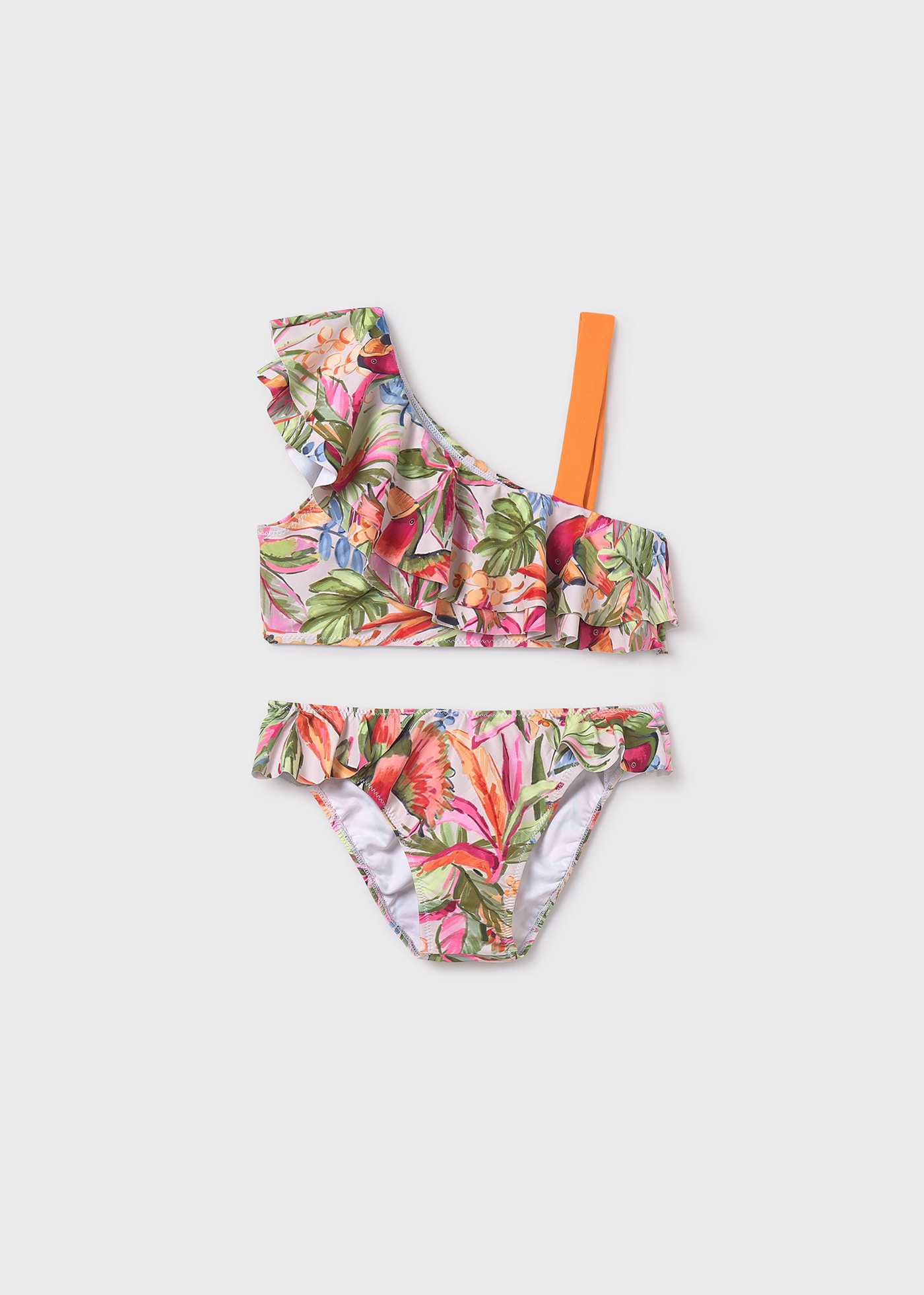 Bikini estampado volante chica