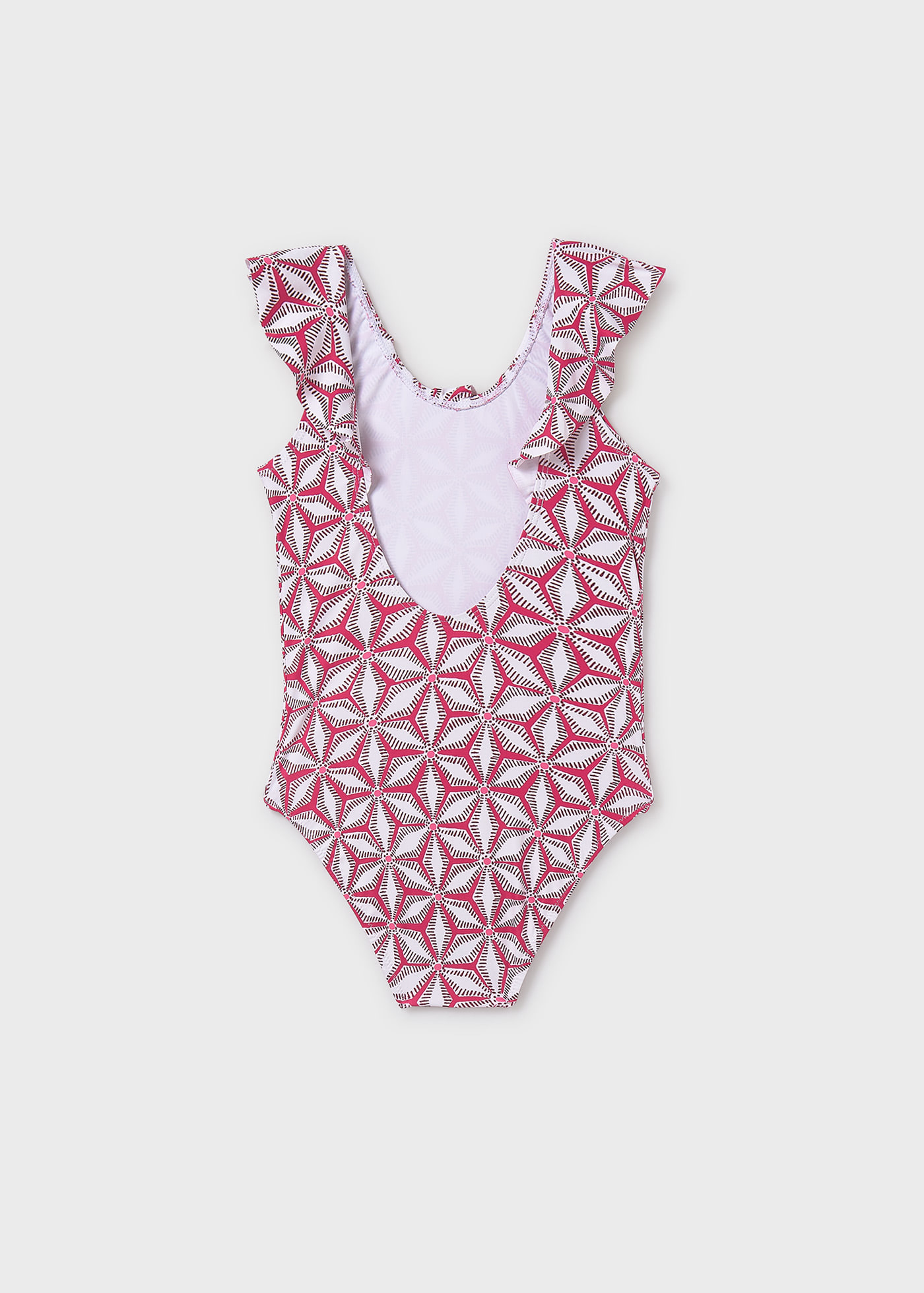 Costum de baie imprimeu volane fata