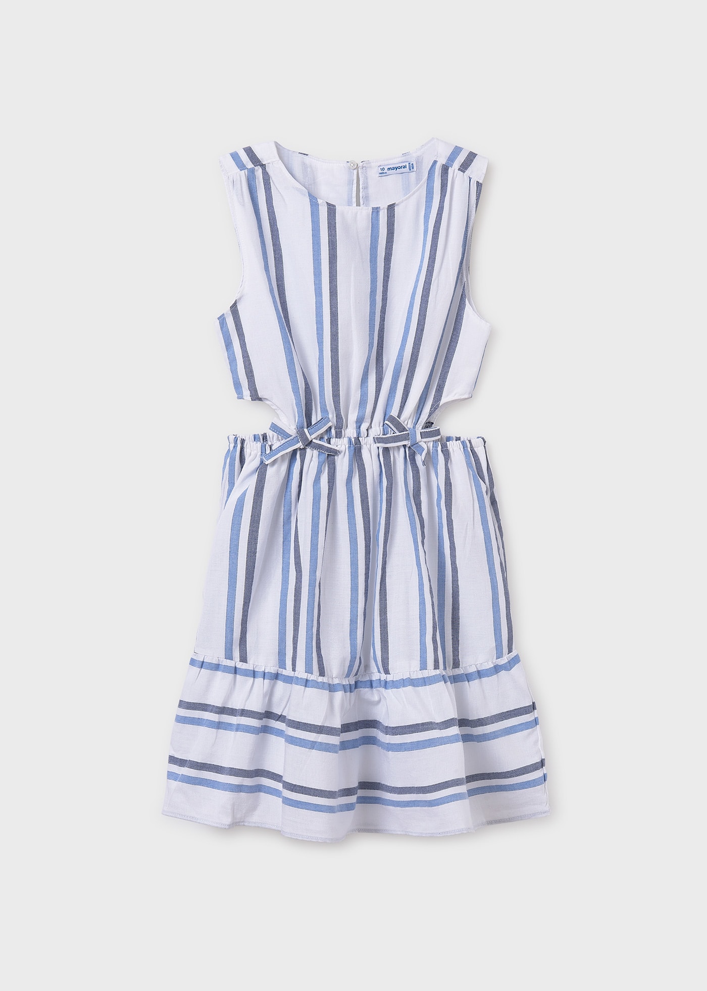 Girl Striped Cut Out Dress