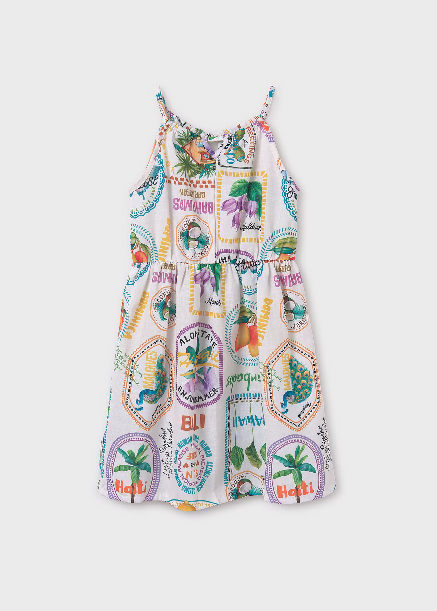 Girl print halter dress