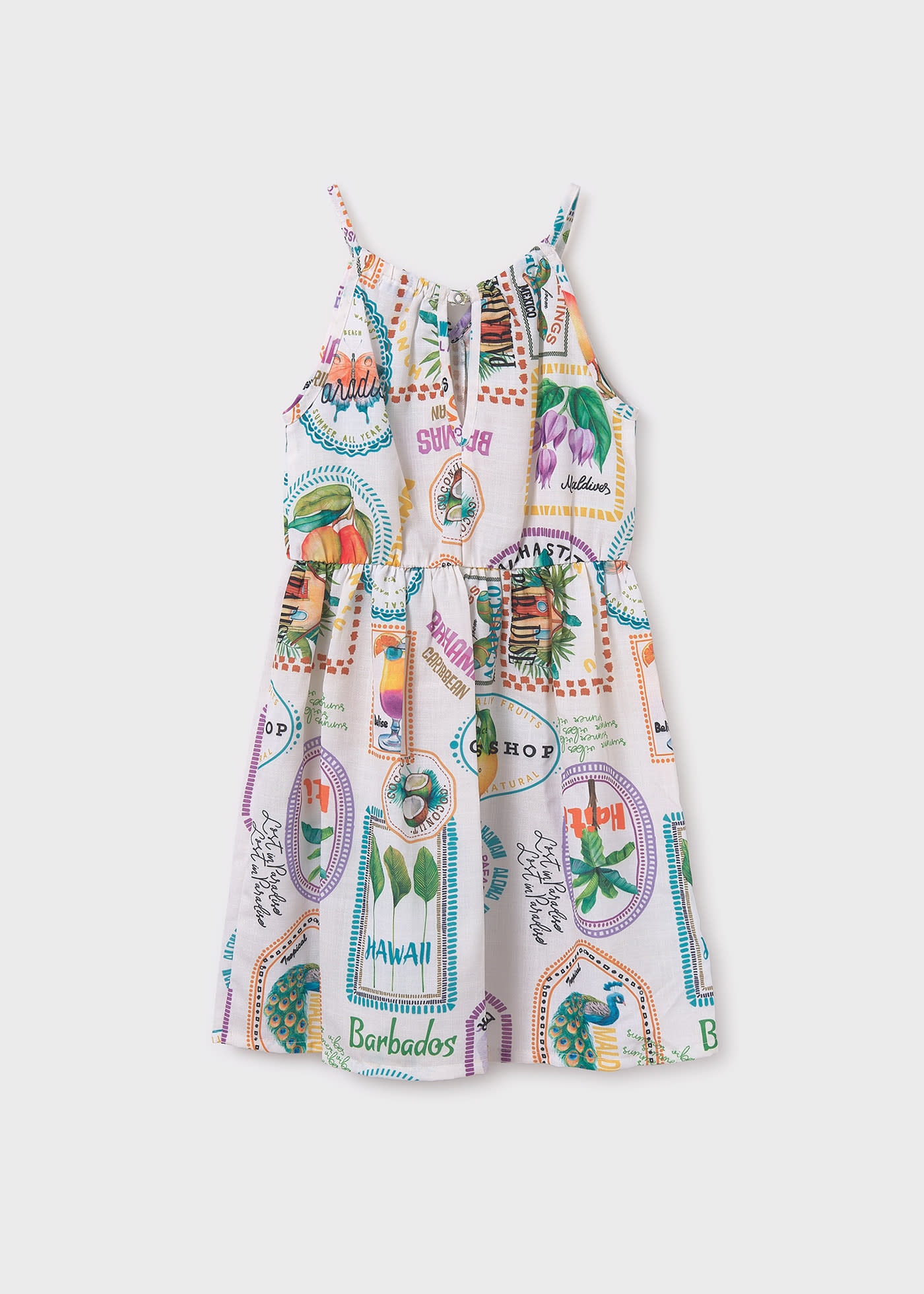 Girl print halter dress