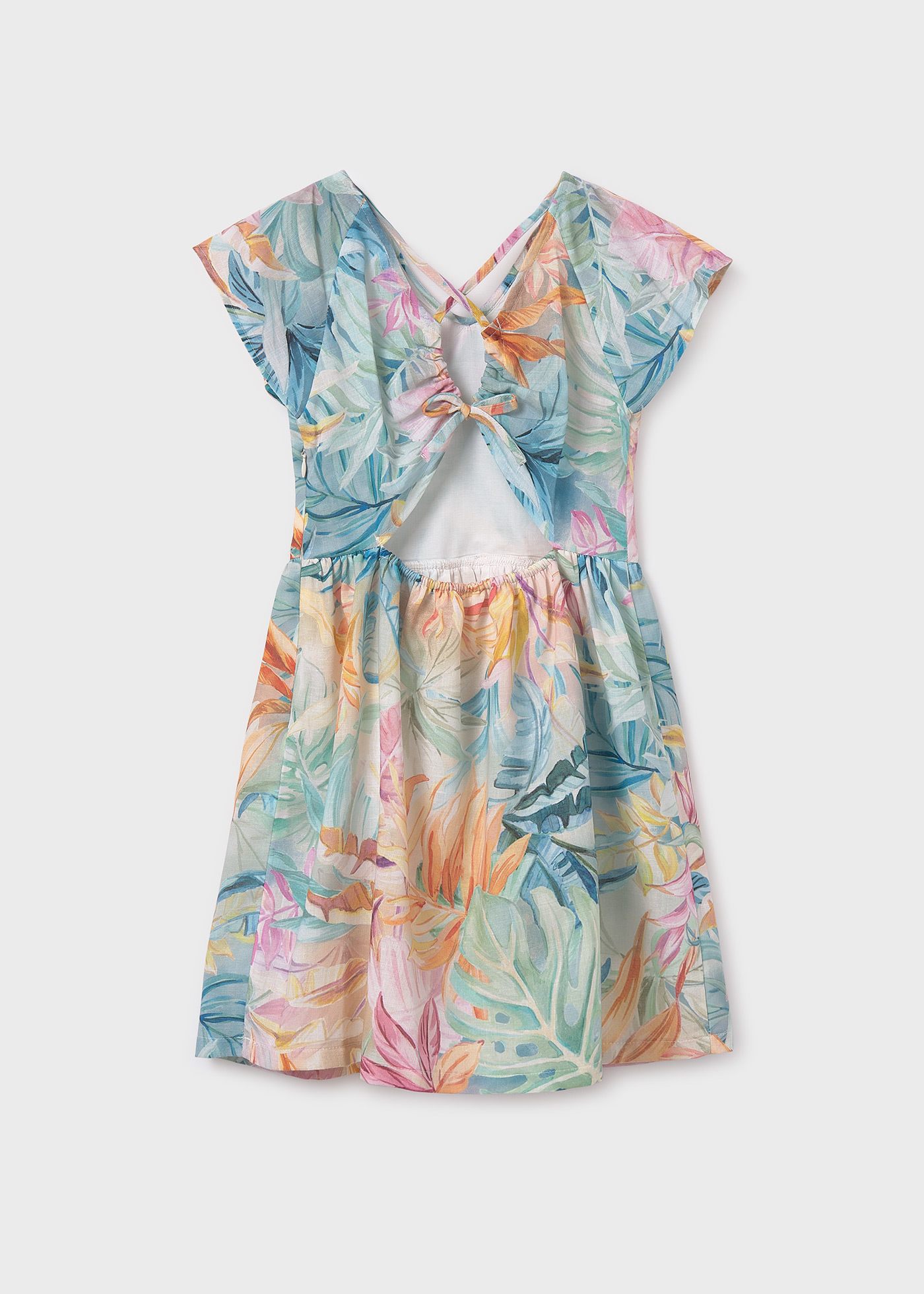 Robe imprimée avec fente au dos fille