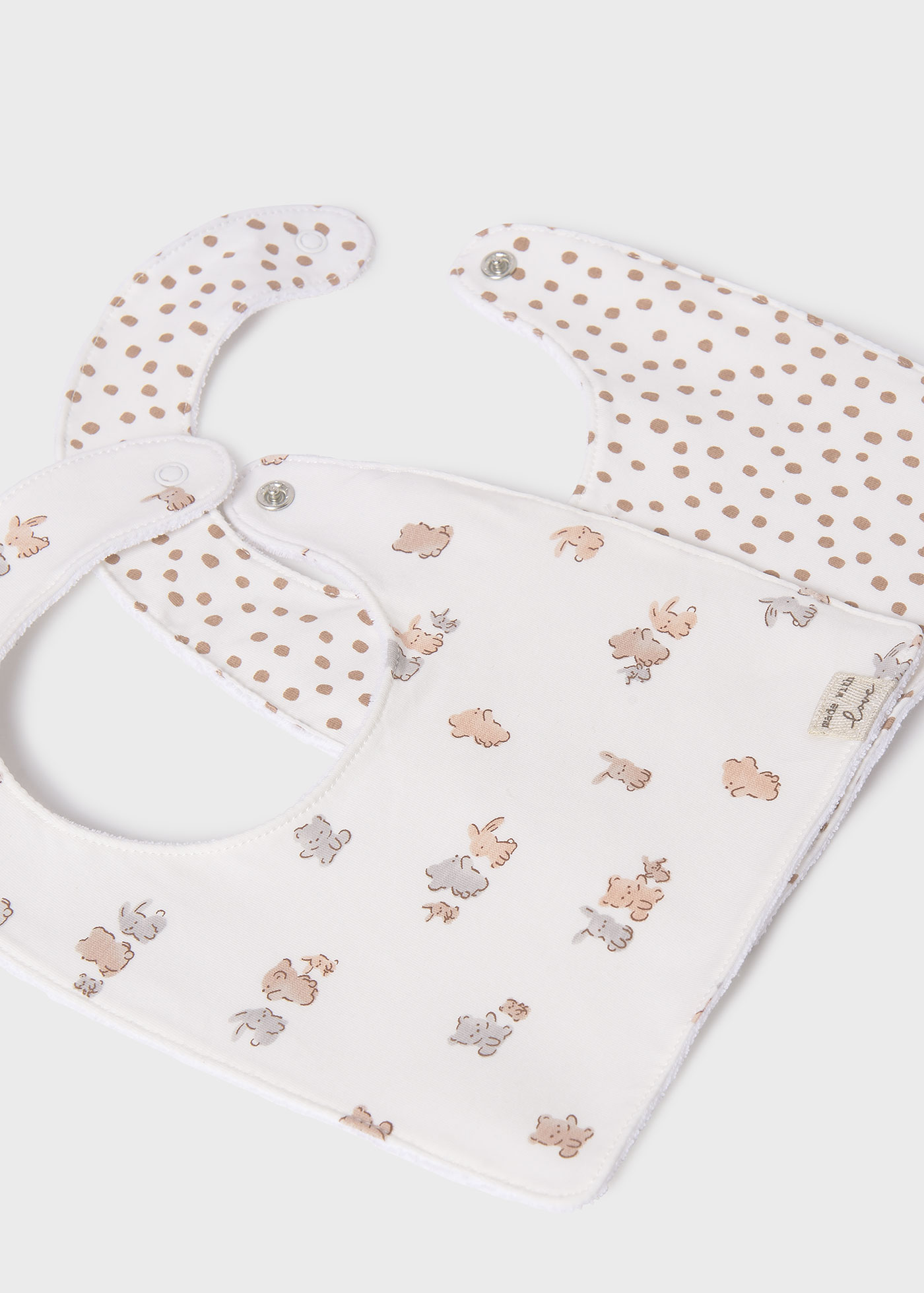 Set 2 bavaglini impermeabili neonato