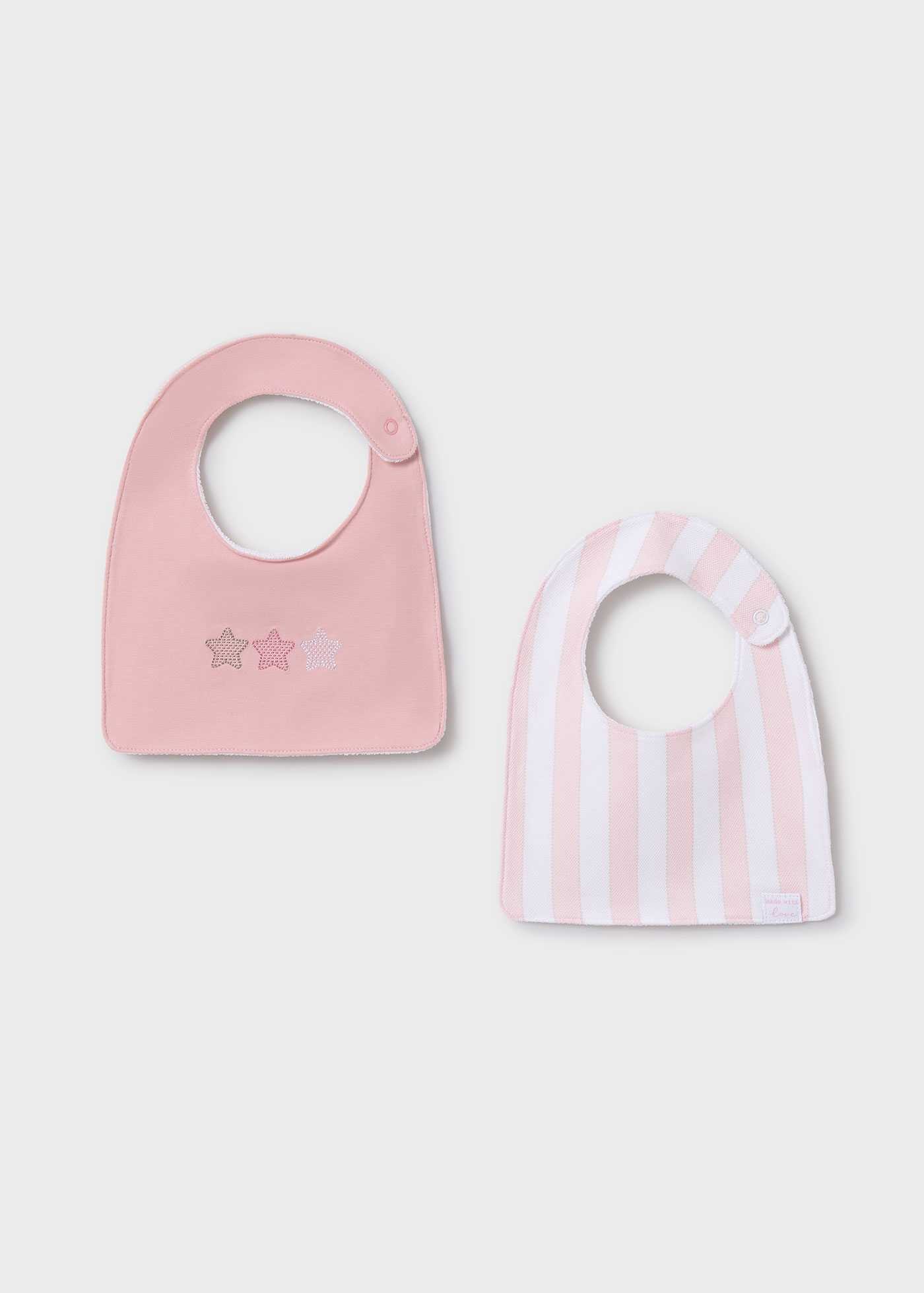 Set 2 bavaglini impermeabili neonato