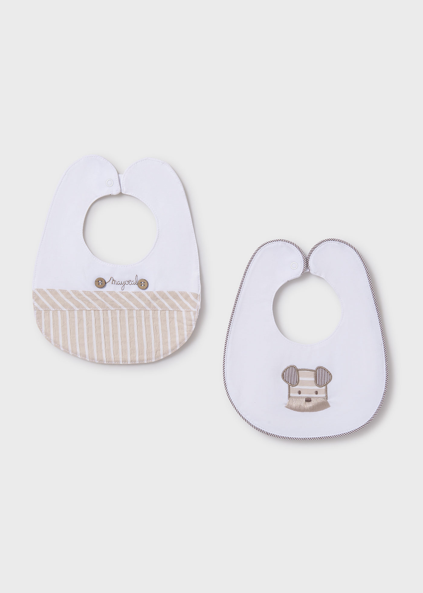 Set 2 bavaglini impermeabili neonato