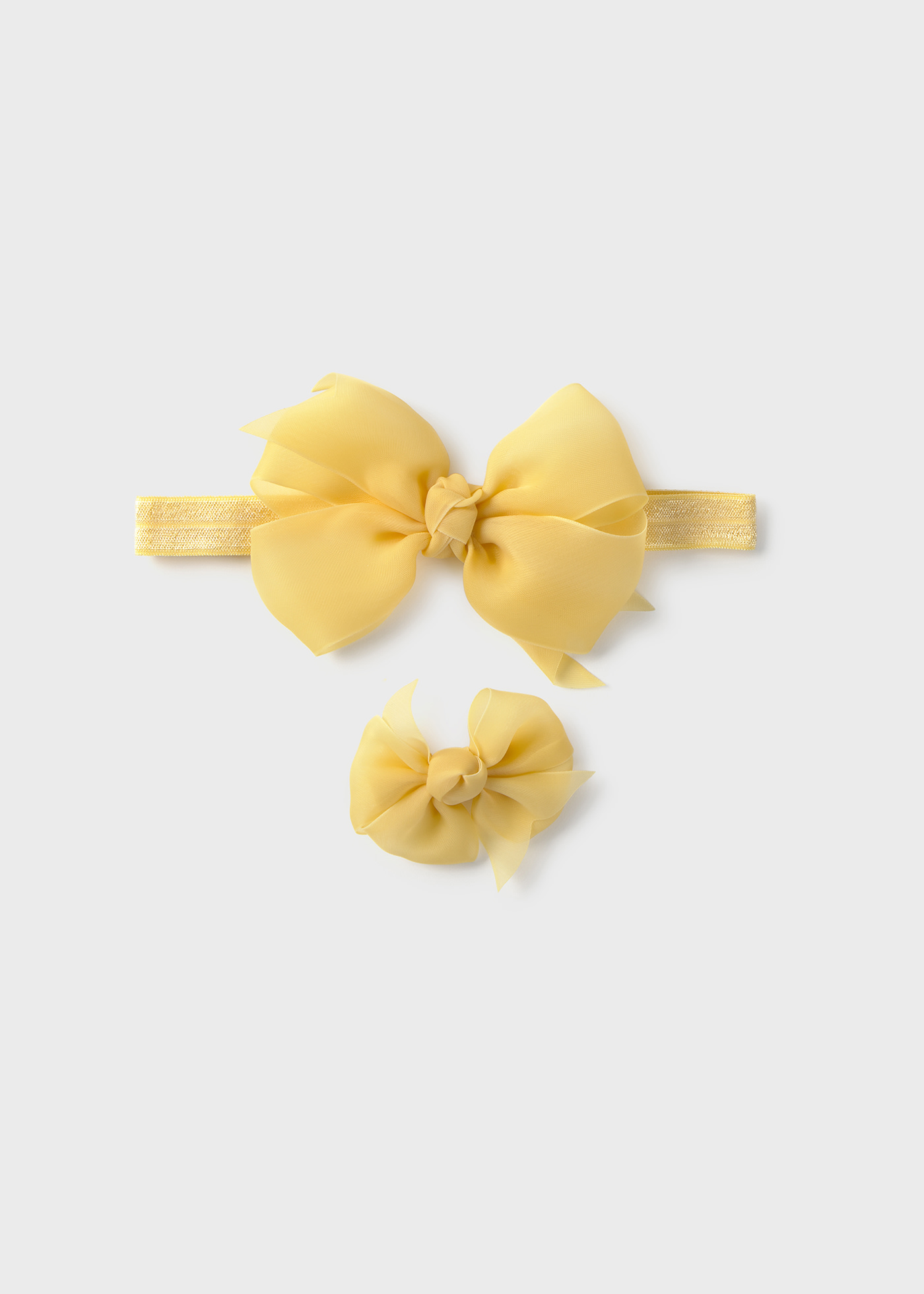 Newborn girl bow clip and headband set