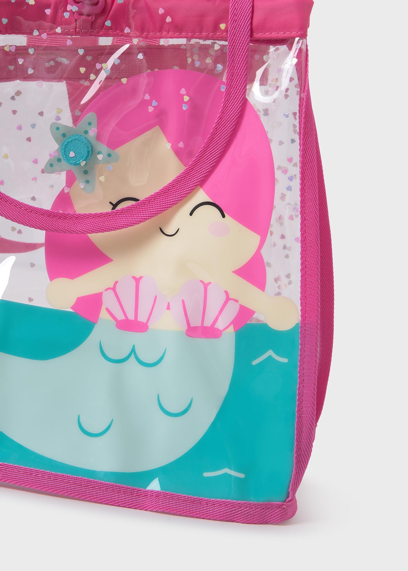 Mochila praia transparente bebé