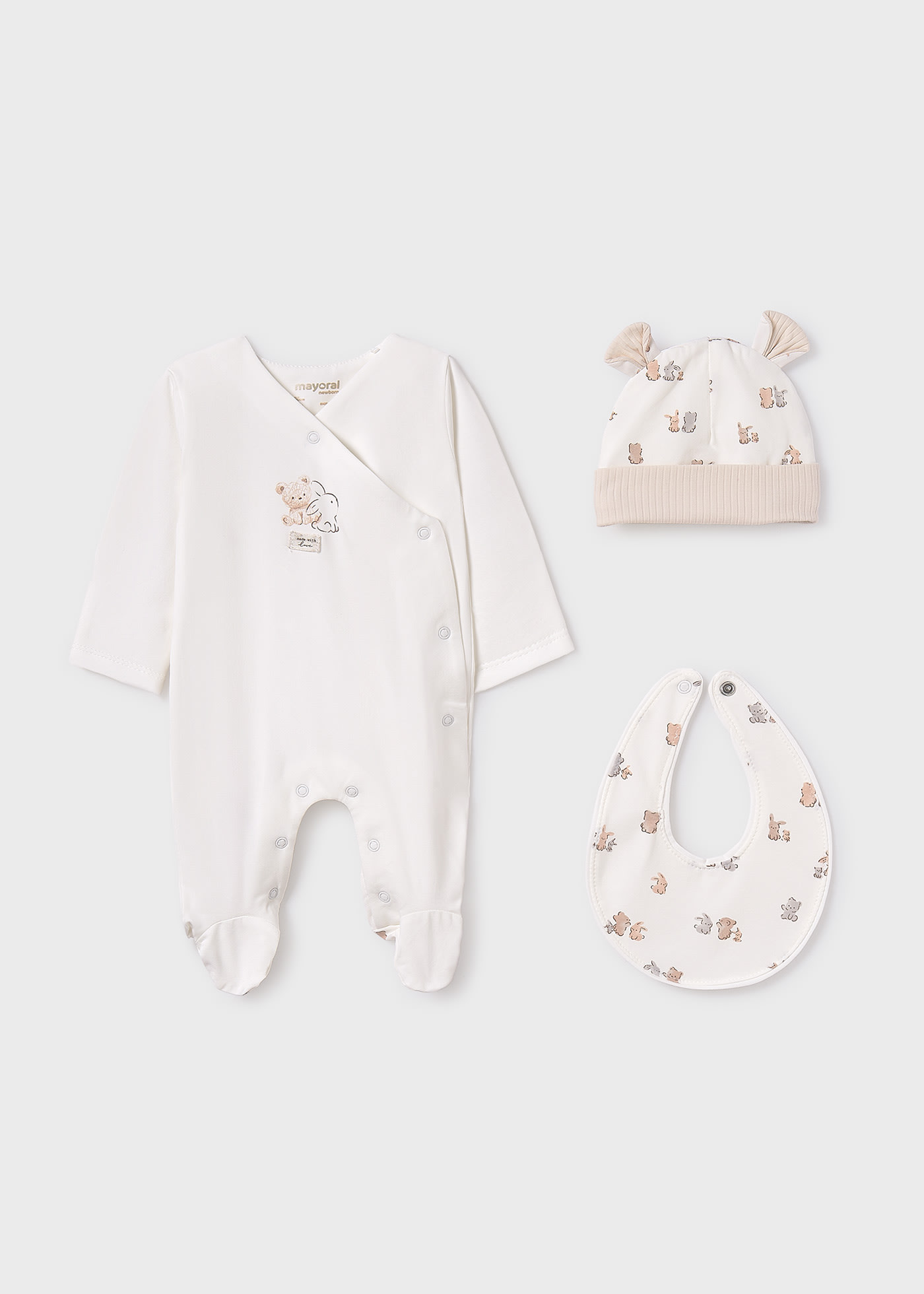 Set cadou 3 piese cu pijama bebe