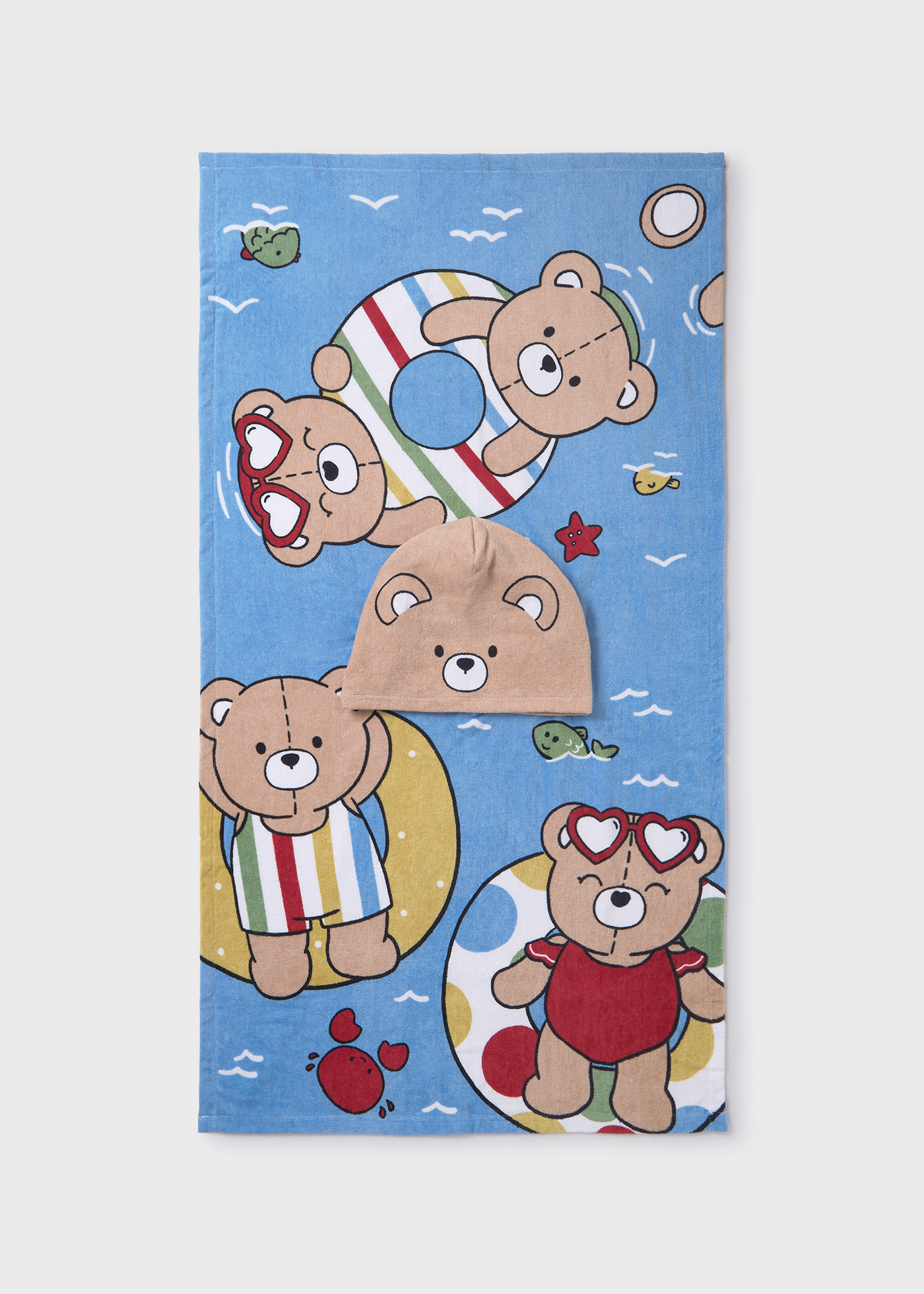 Serviette de plage avec capuche bébé