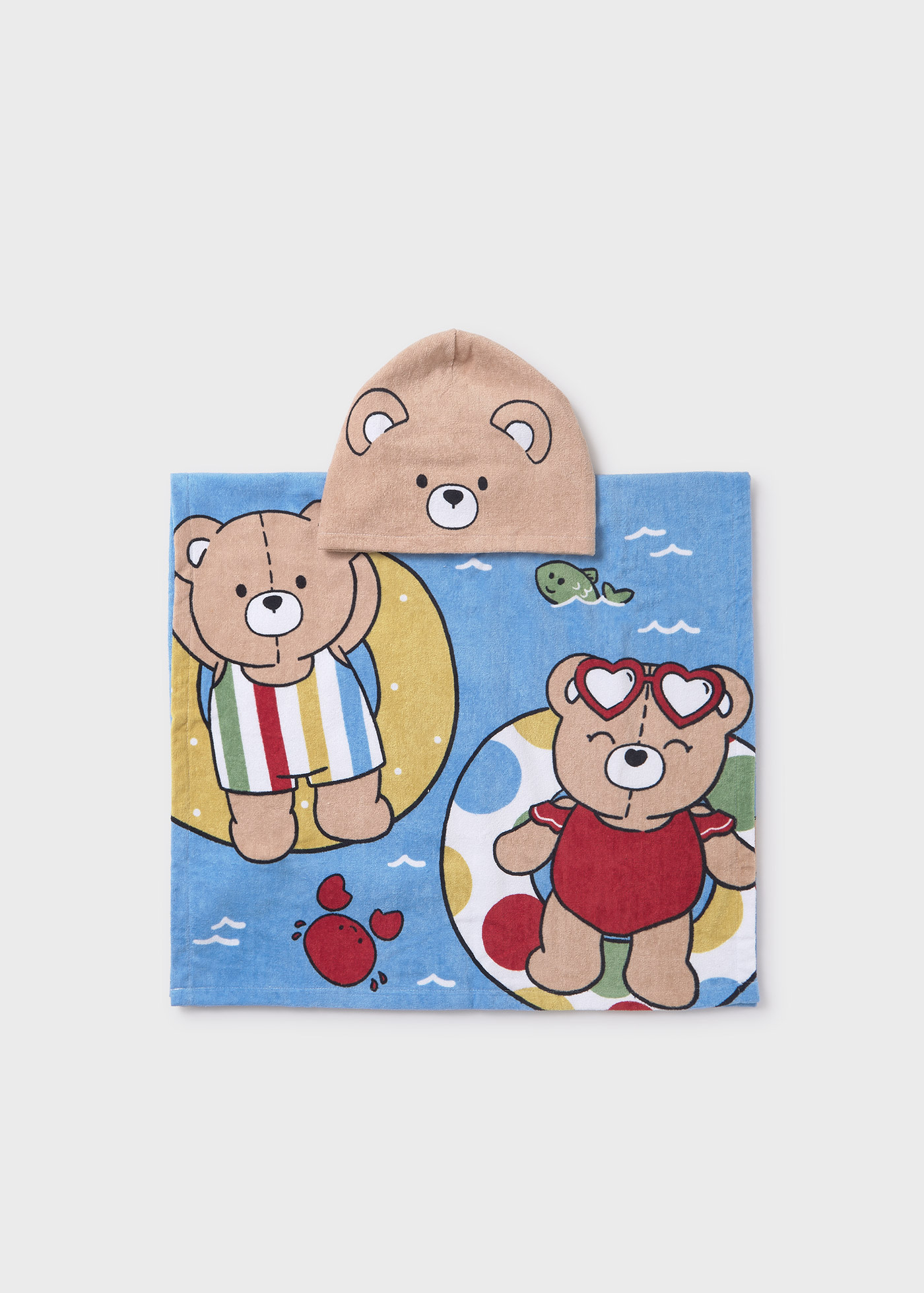 Serviette de plage avec capuche bébé