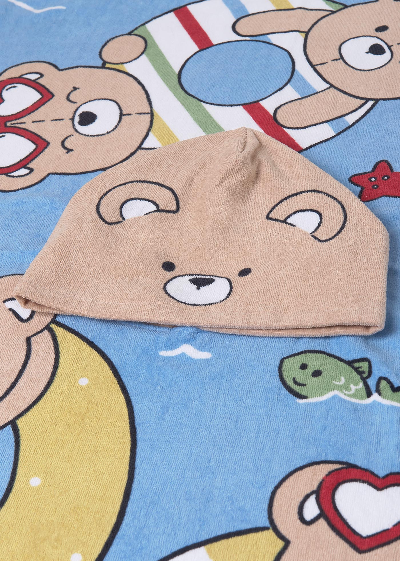 Serviette de plage avec capuche bébé