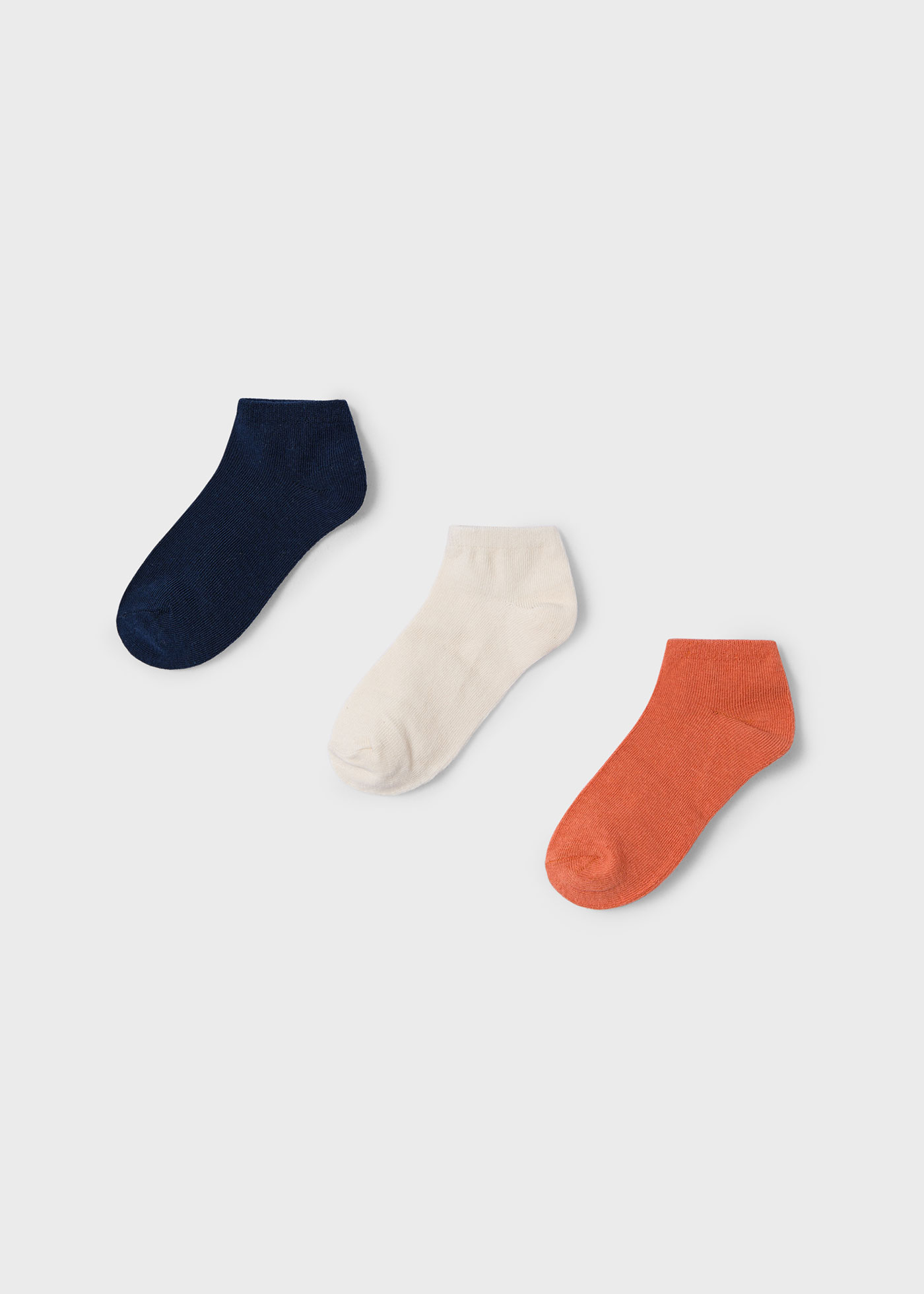 Boy set of 3 plain socks