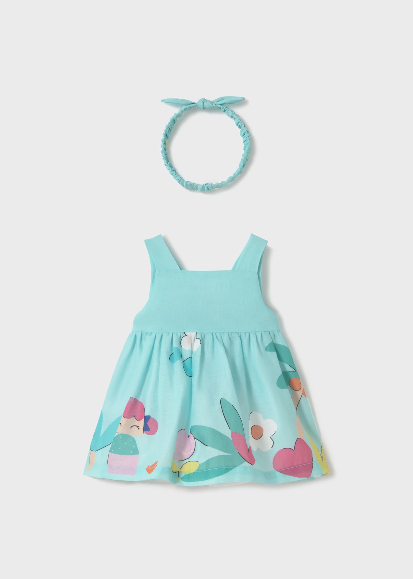 Rochie cu betita imprimata nou-nascut