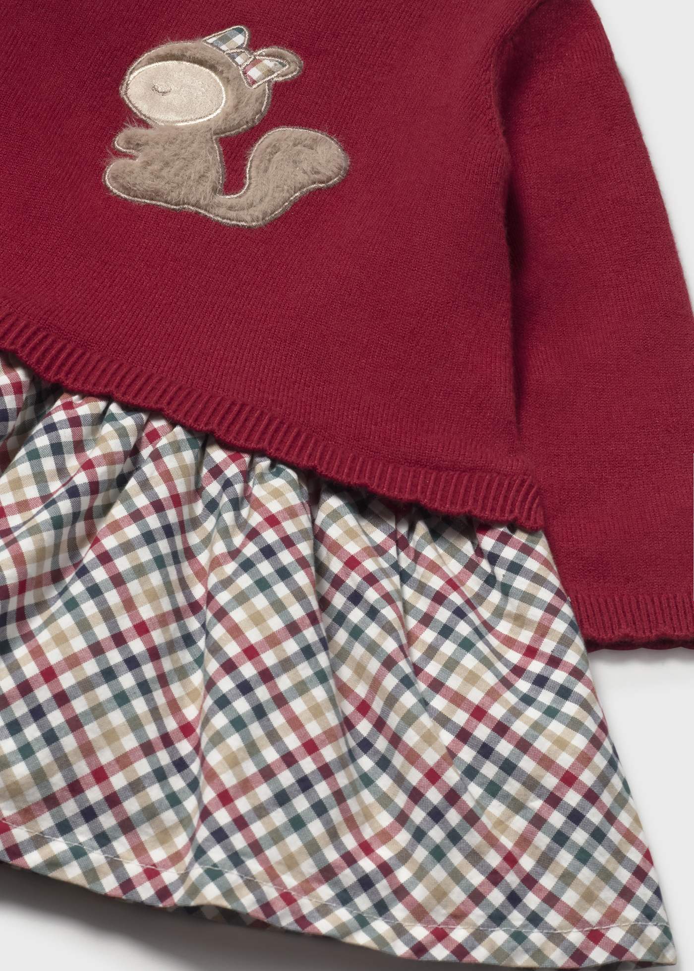 Robe tricottée écureuil bébé