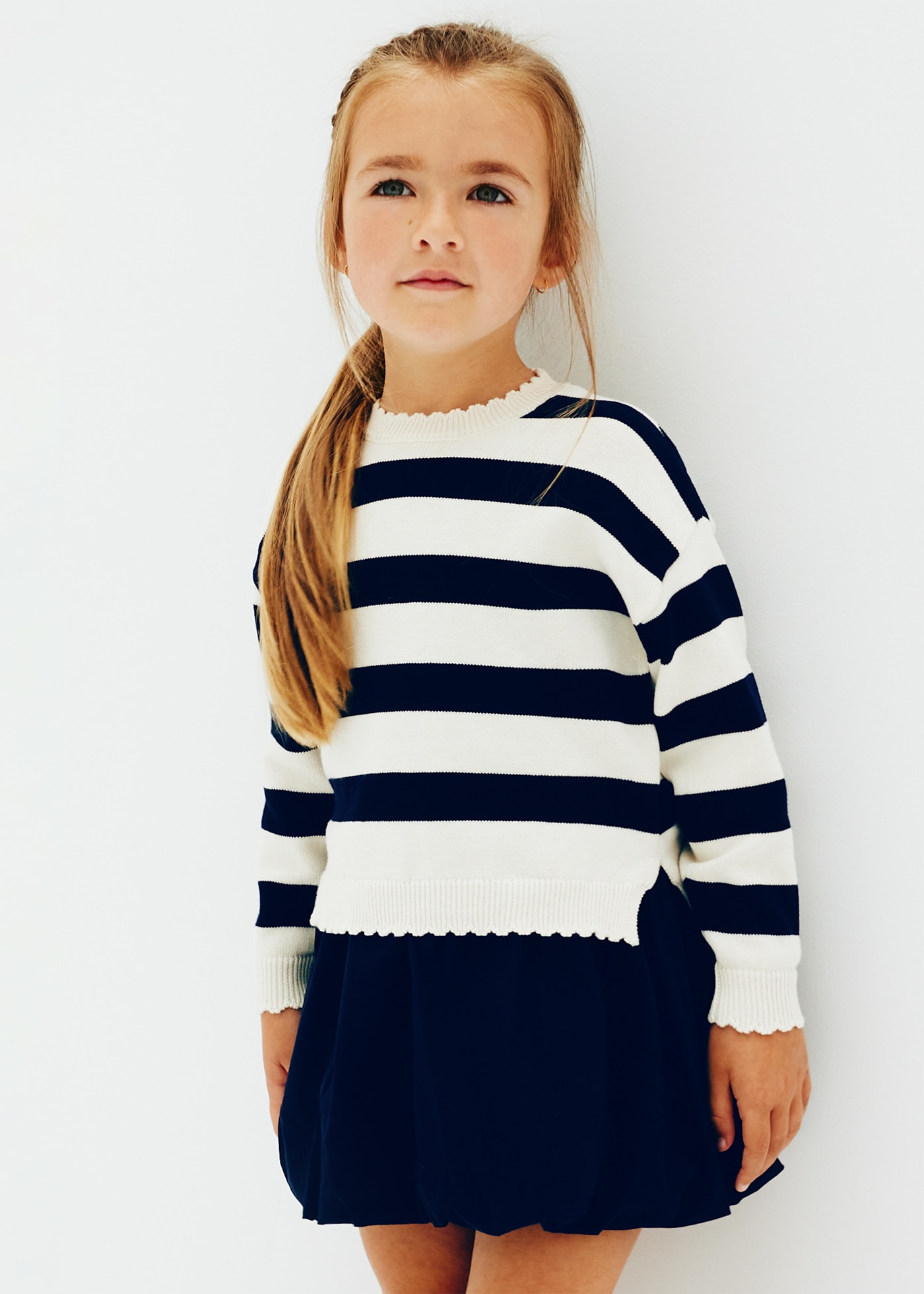 Robe combinée en tricot fille