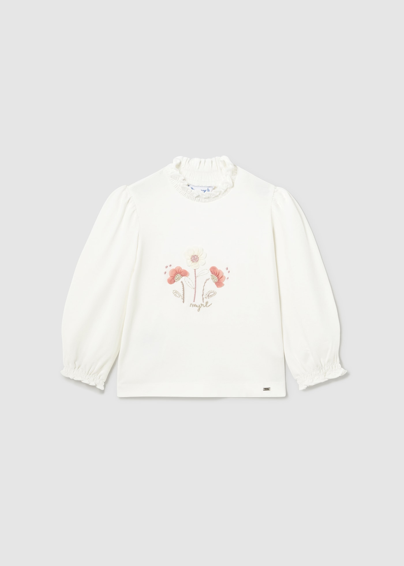 Tricou pe gat flori bebe