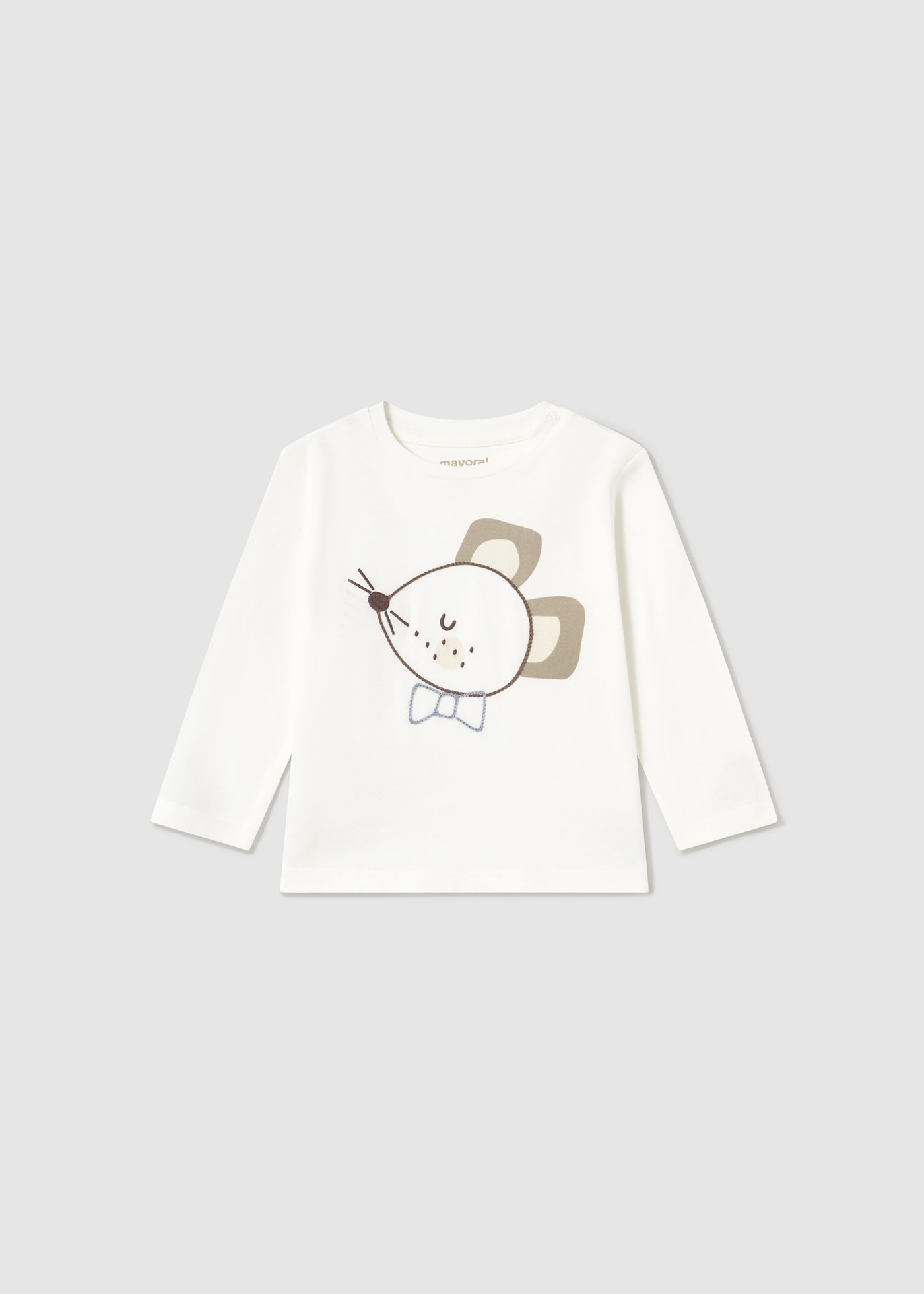 T-shirt applique souris bébé