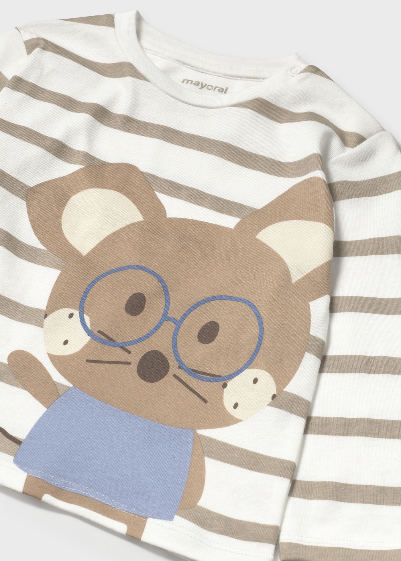 T-shirt rayé print bébé