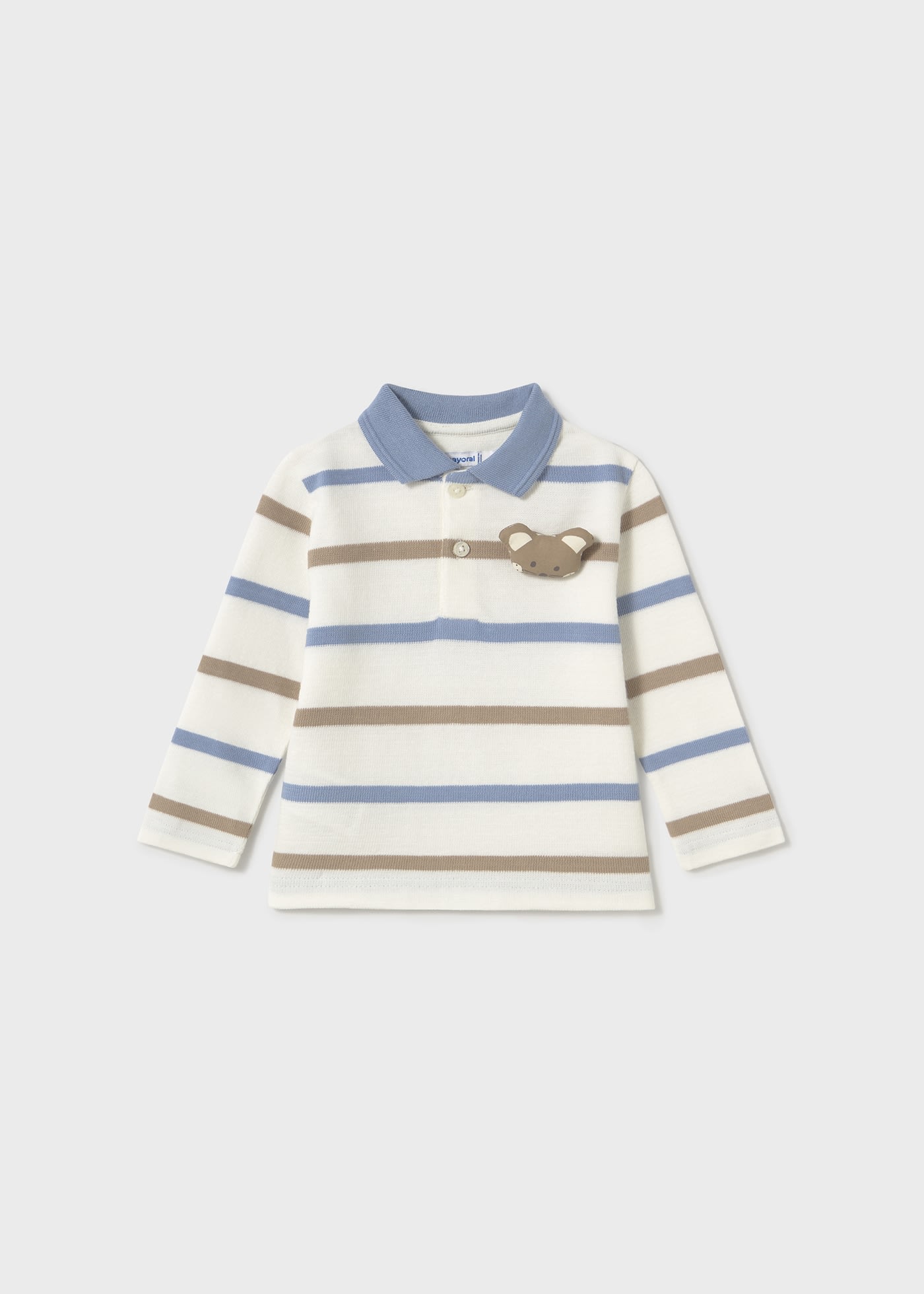 Baby striped applique polo shirt