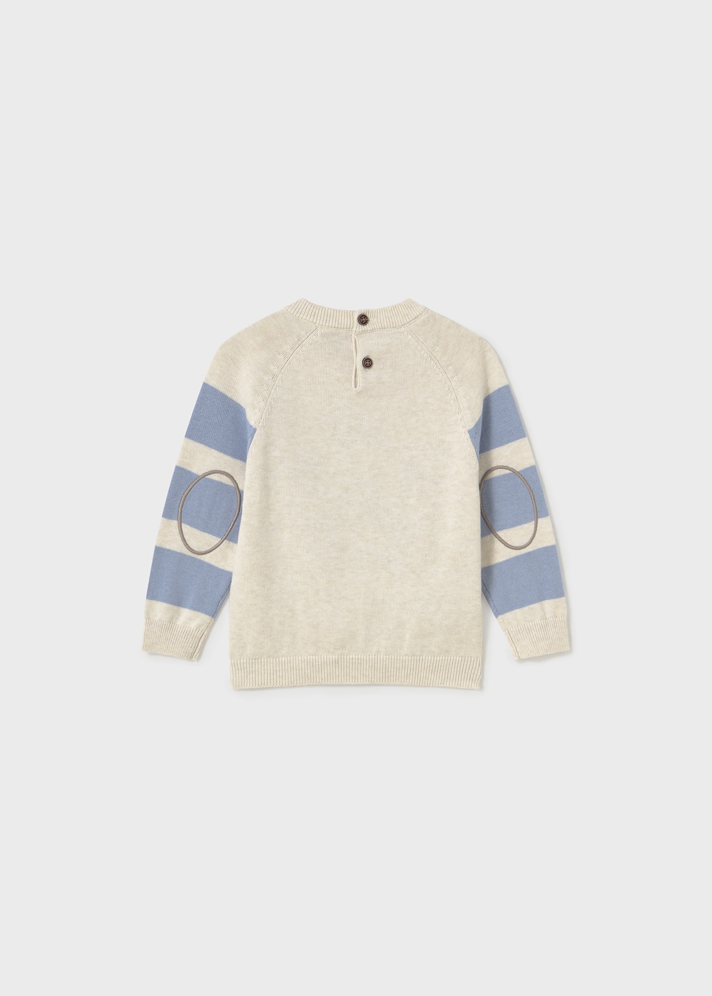 Maglione maniche a righe con applicazione neonato