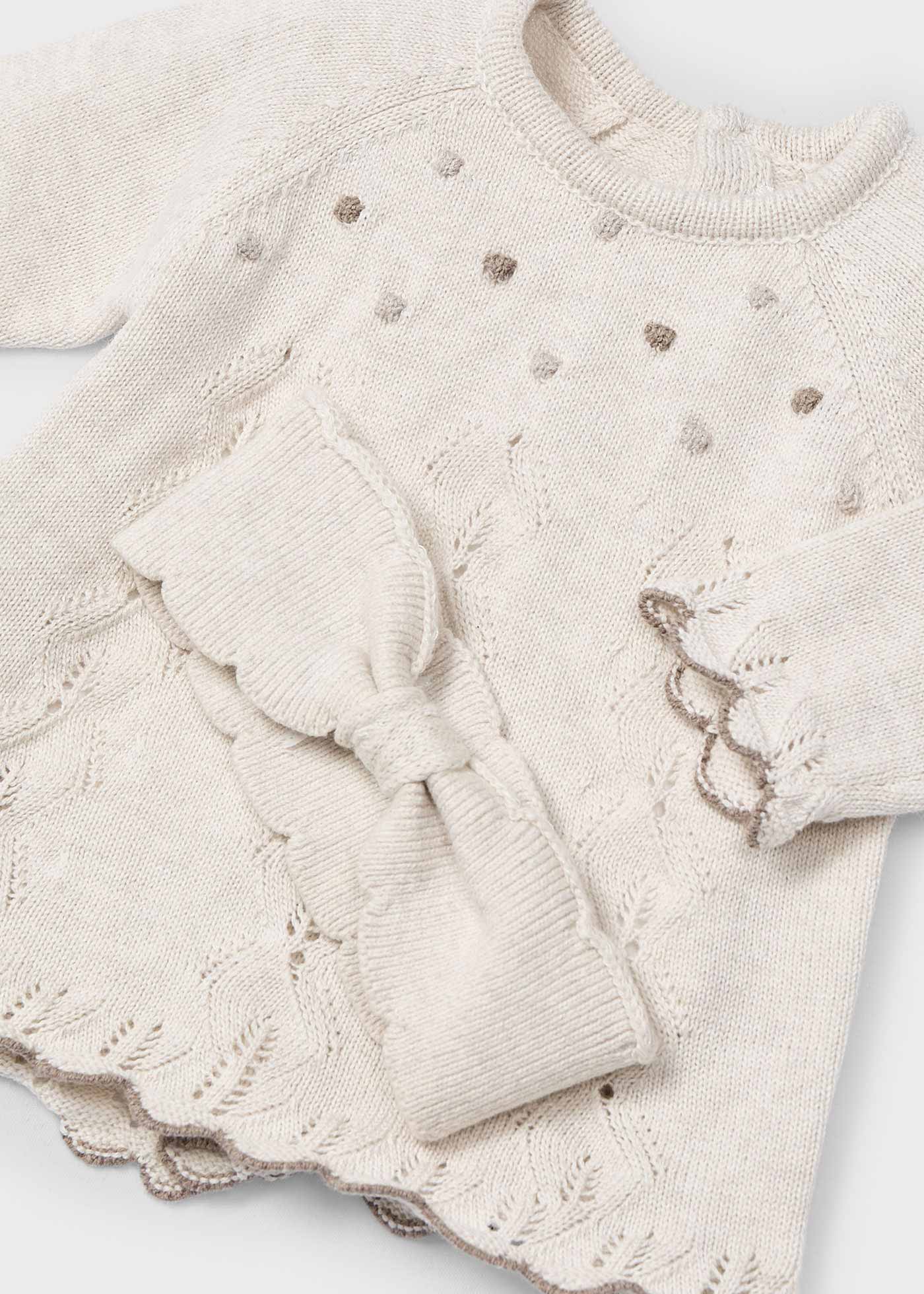 Newborn Girl 3 Piece Knit Set