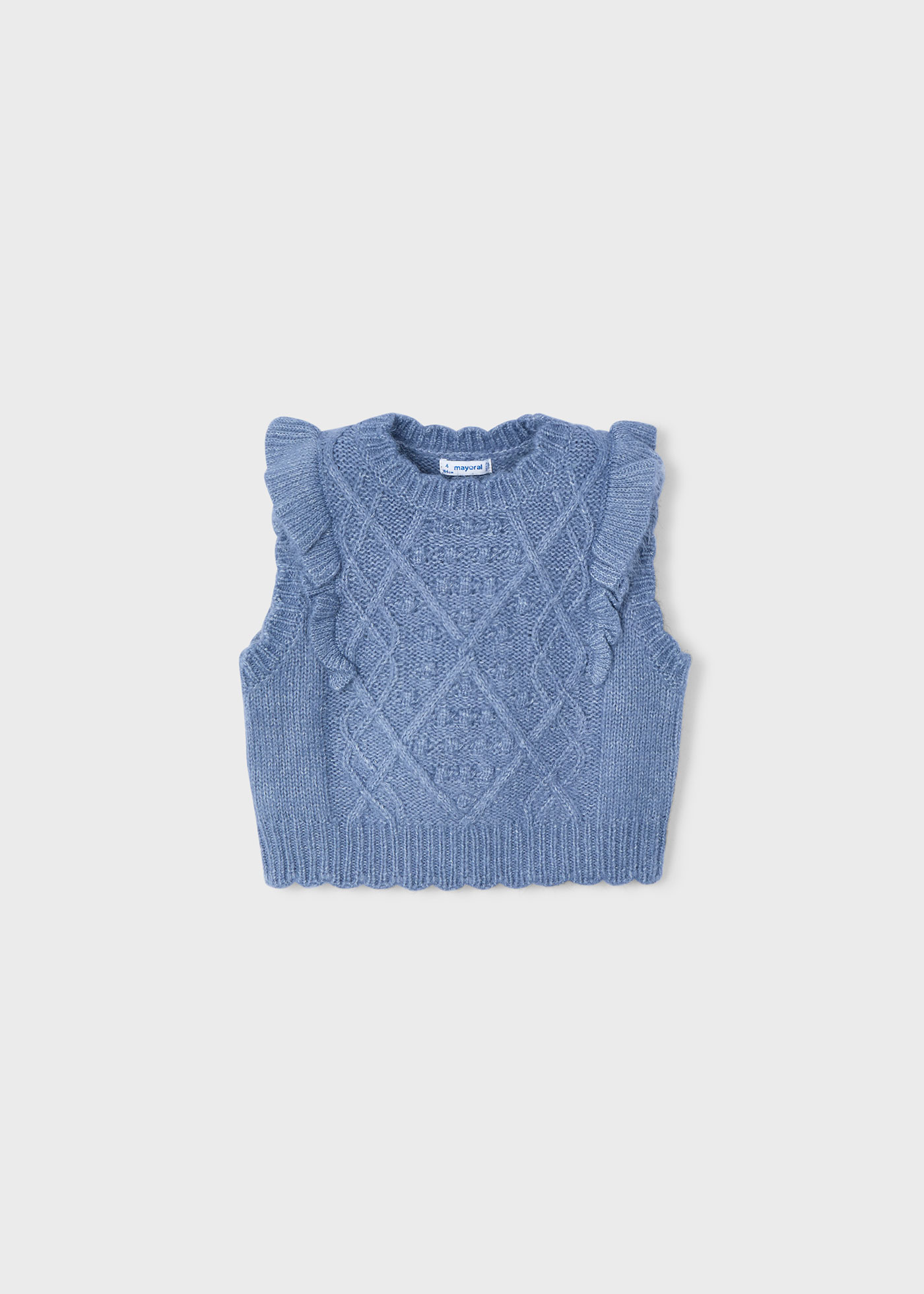 Chaleco tricot volantes niña