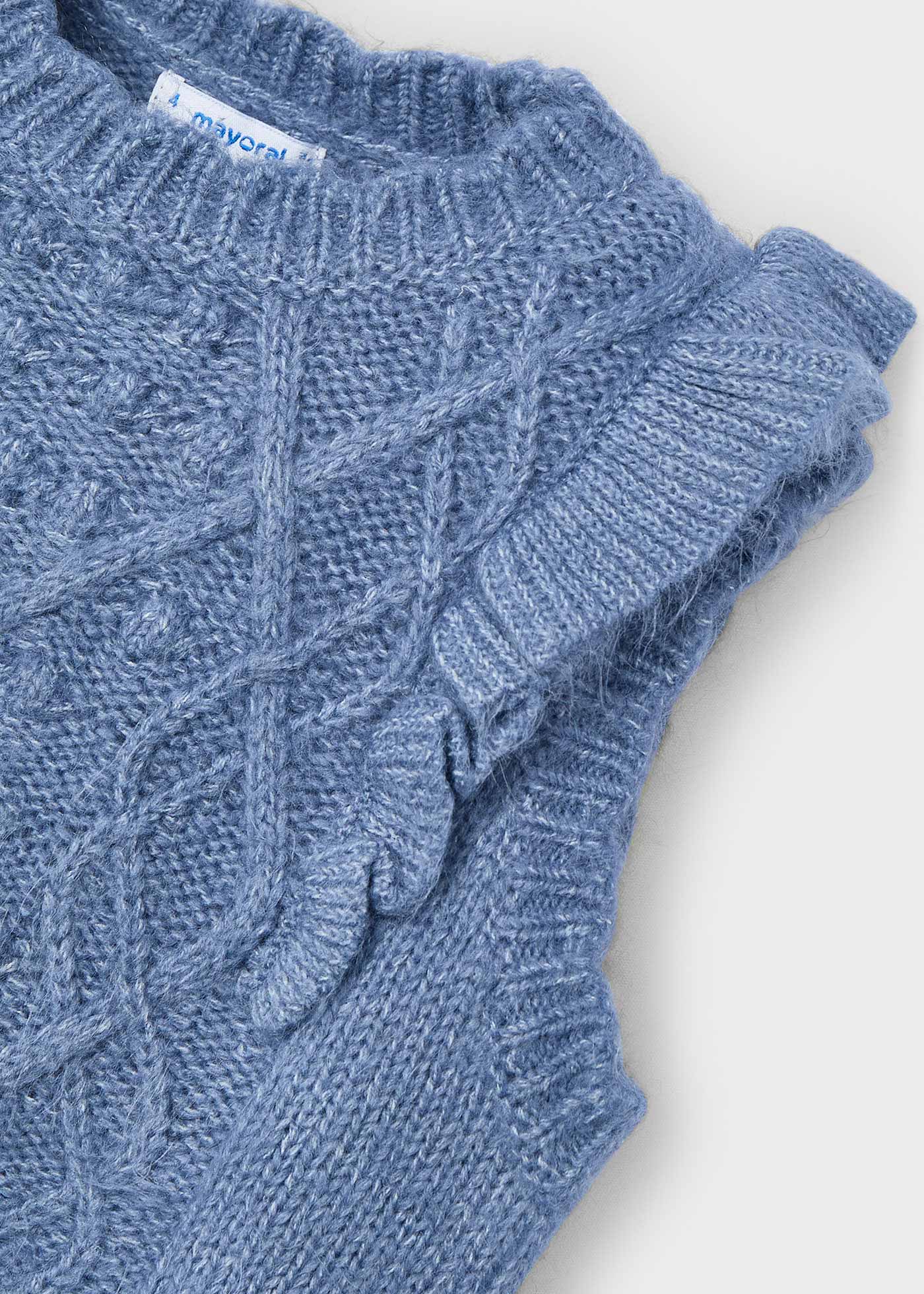 Chaleco tricot volantes niña