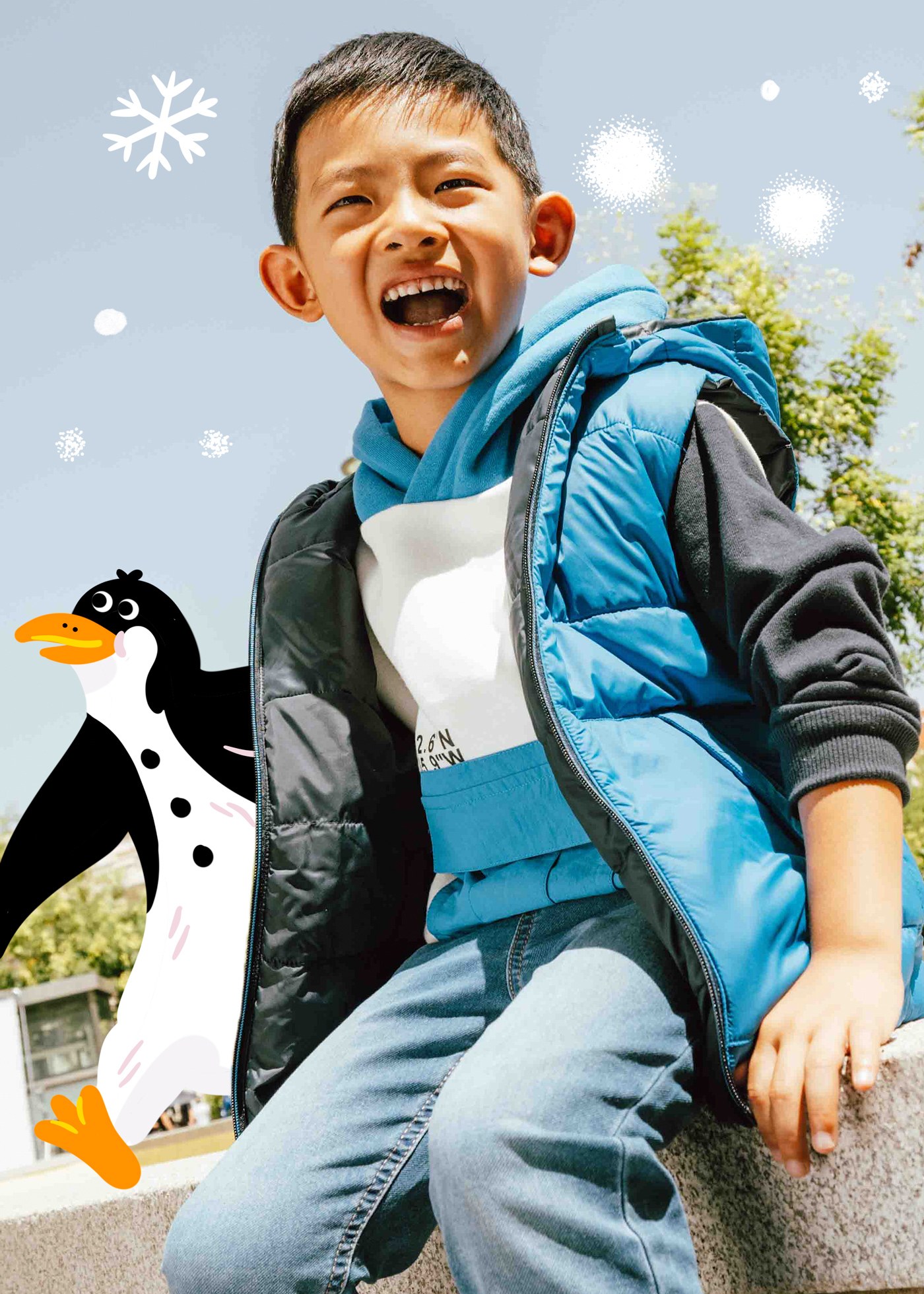 Boy Reversible Padded Vest