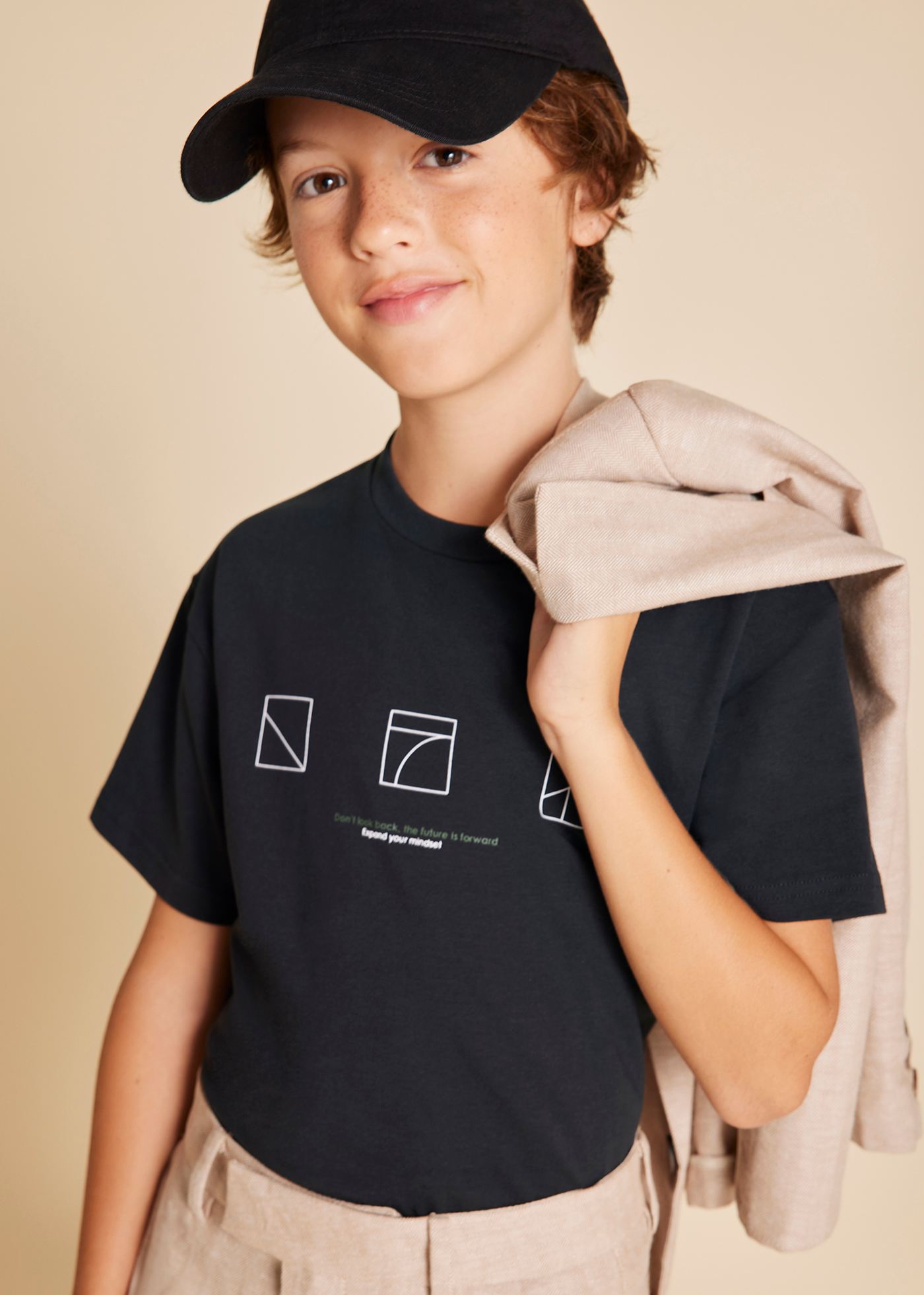 Boy Cube Print T-Shirt