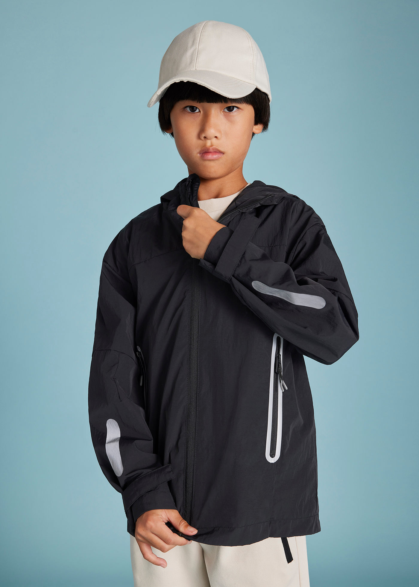 Boy contrast windbreaker