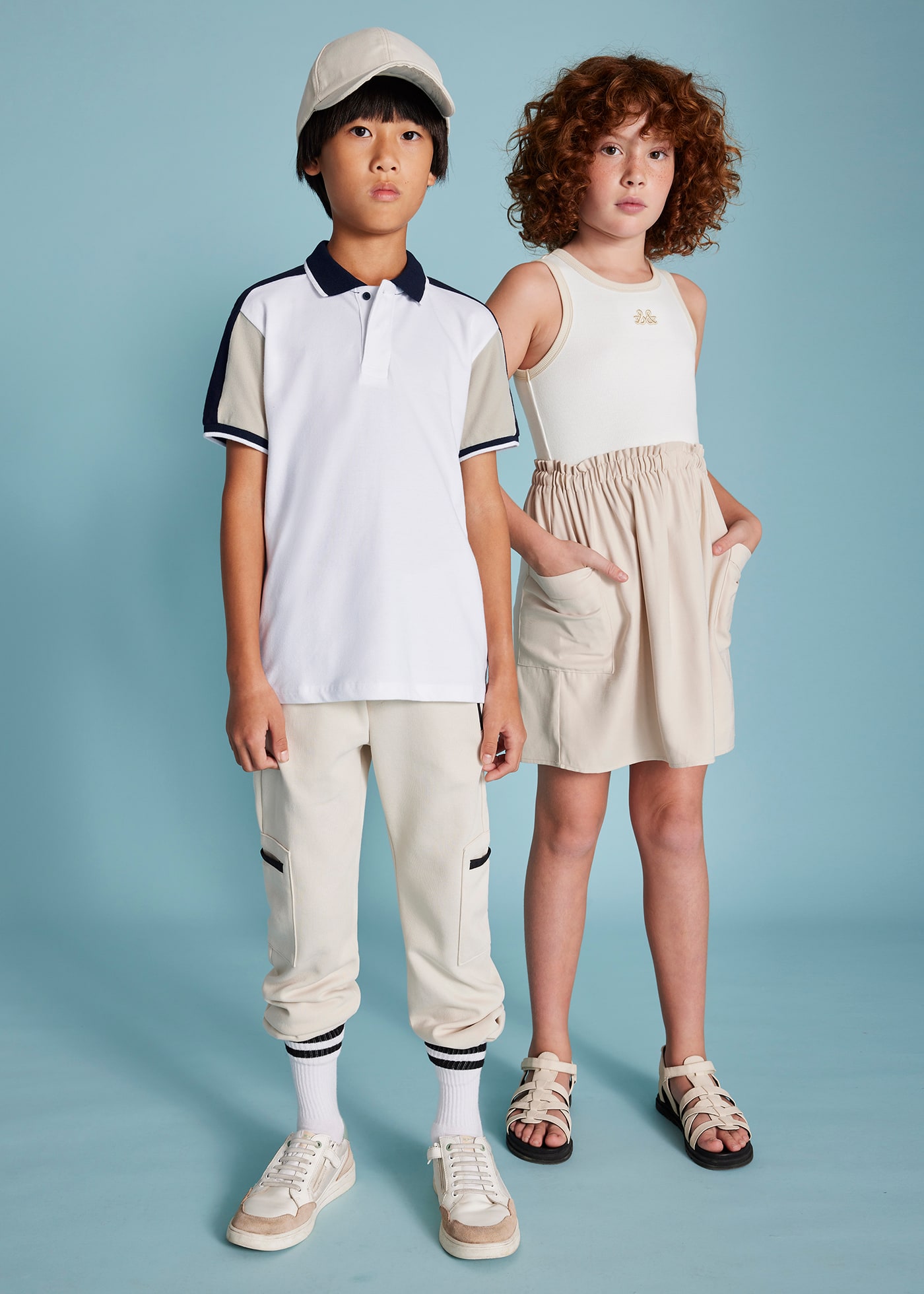 Boy contrast casual trousers