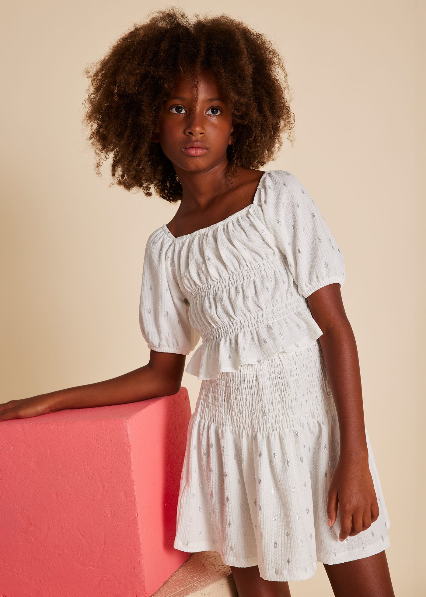 Top smocked bambula Teenager Mädchen