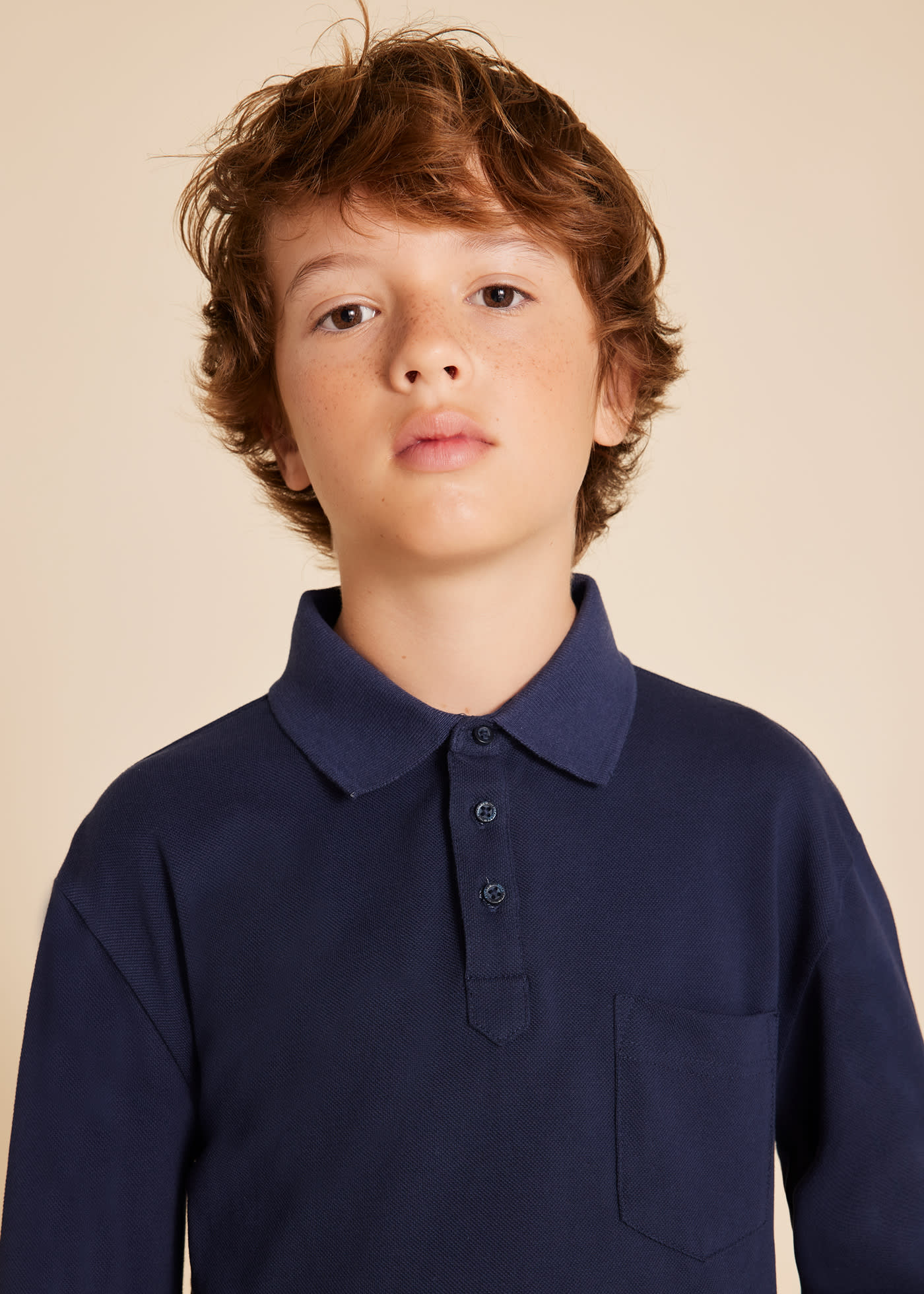 Boy Long Sleeve Polo Shirt