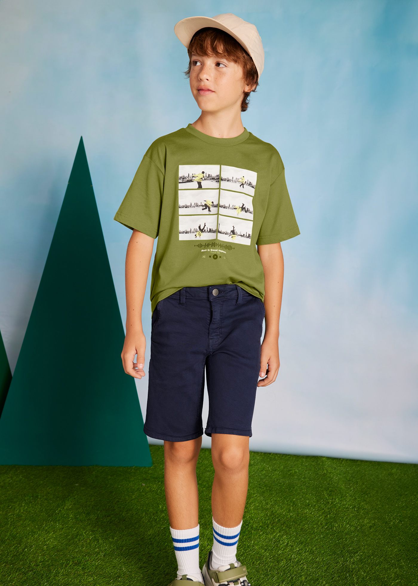 Boy twill shorts