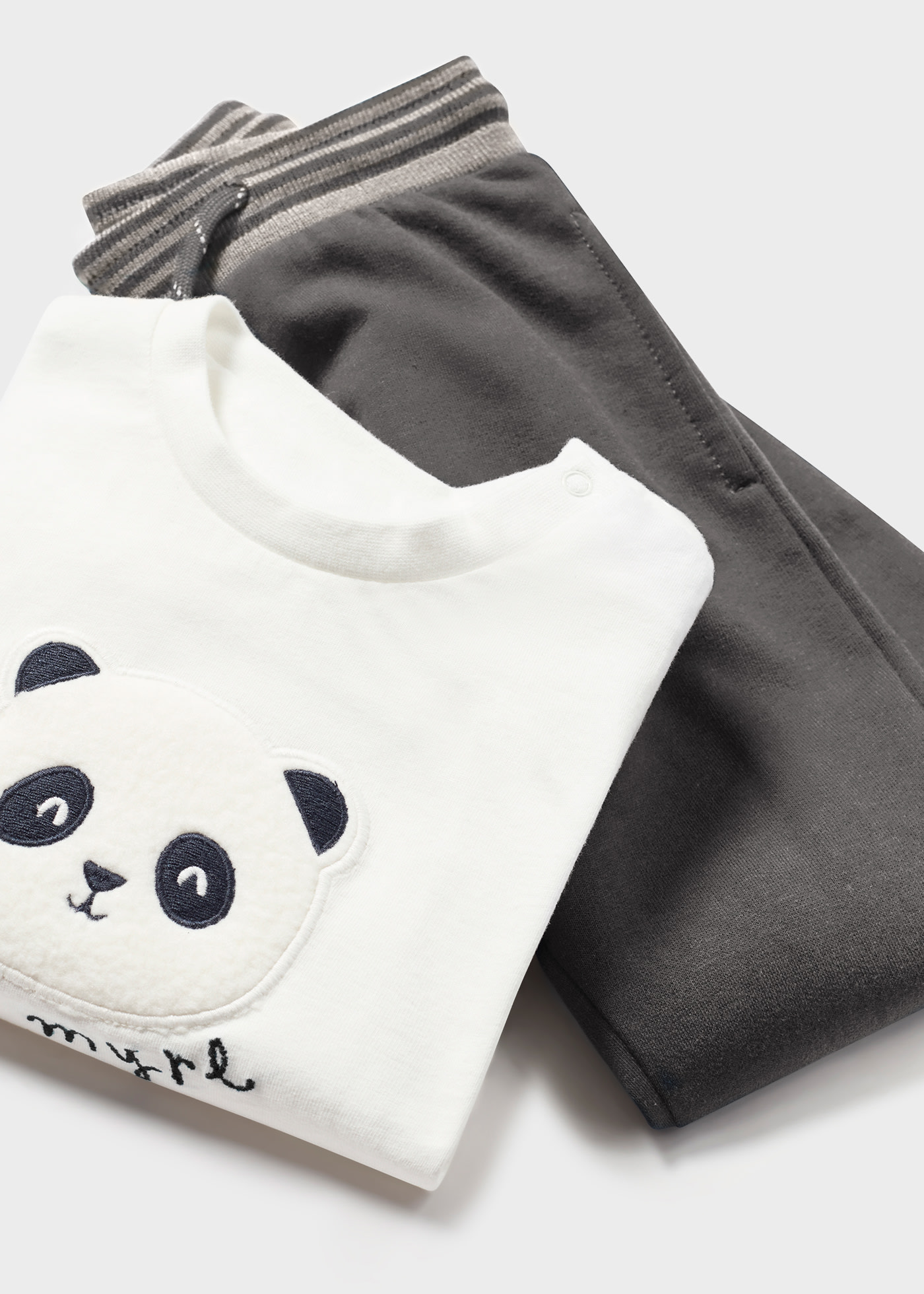 Chándal con camiseta panda bebé