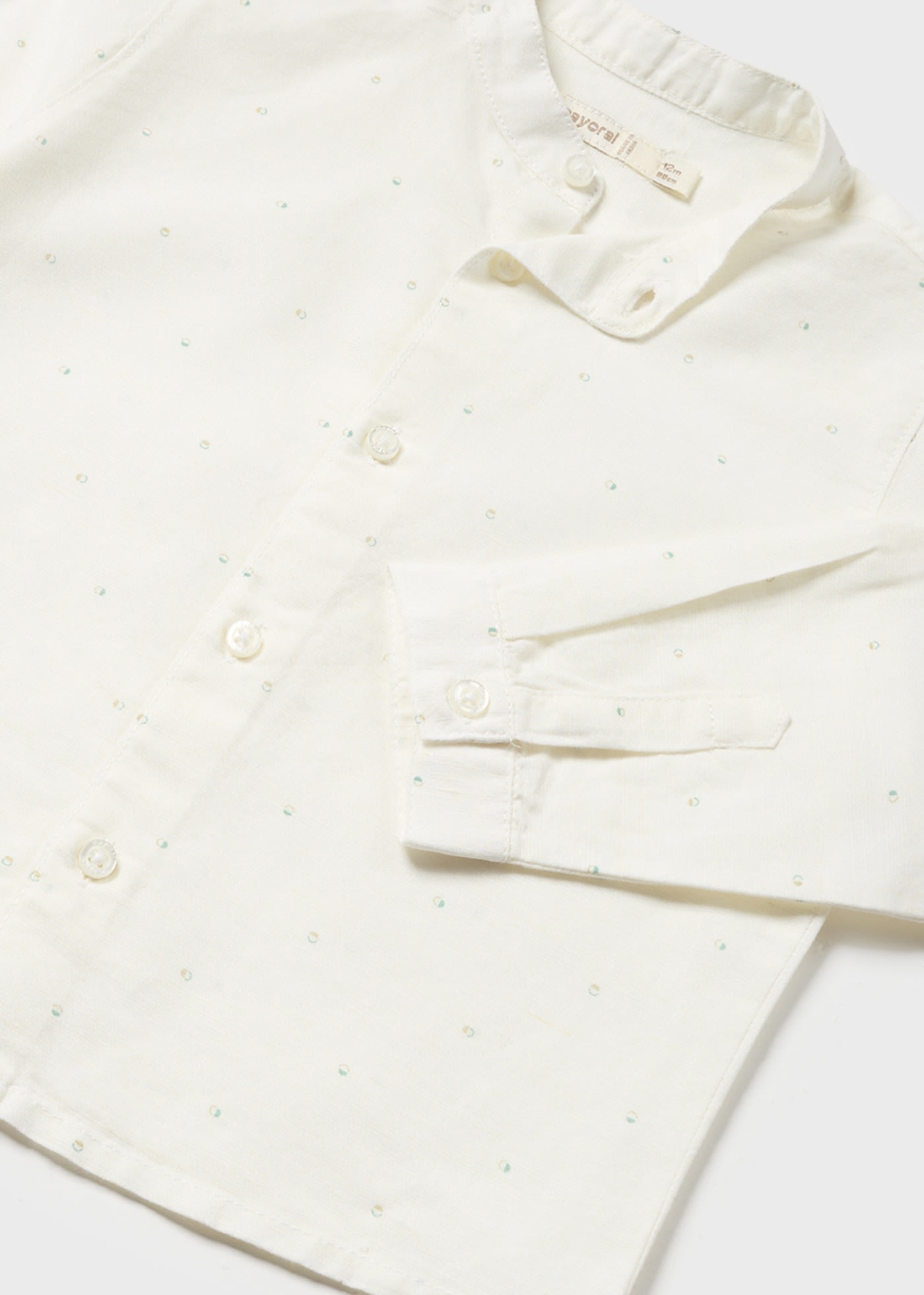 Camisa manga larga lino bebé