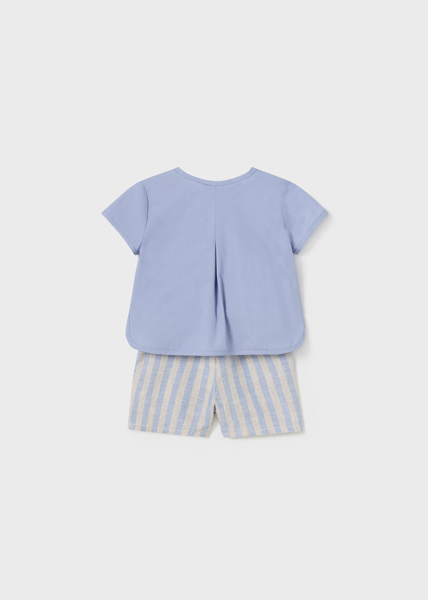 Completo 2 pezzi righe lino neonato