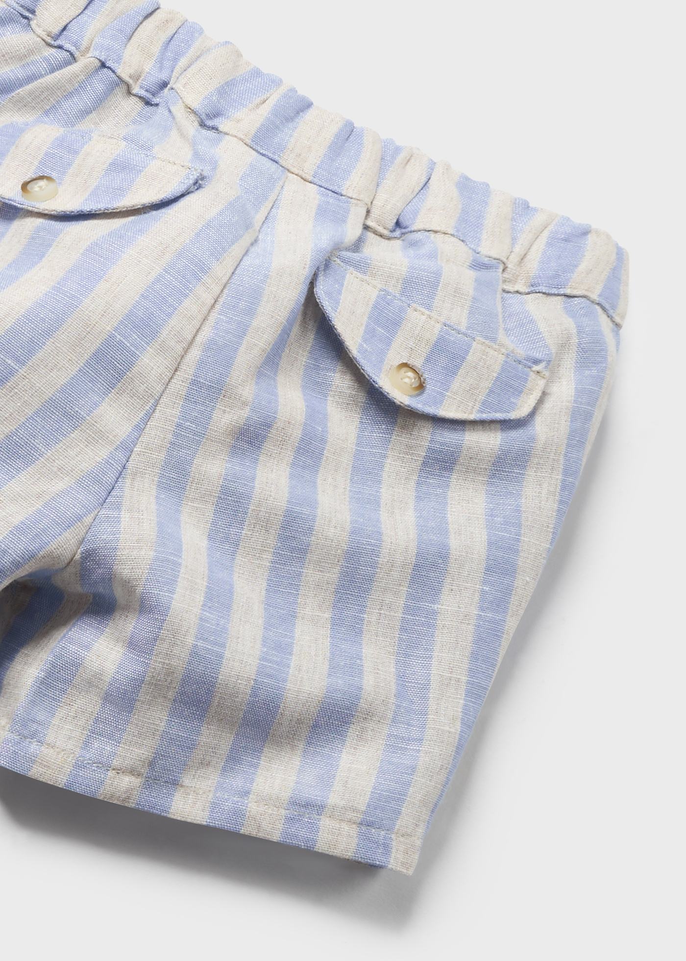 Completo 2 pezzi righe lino neonato