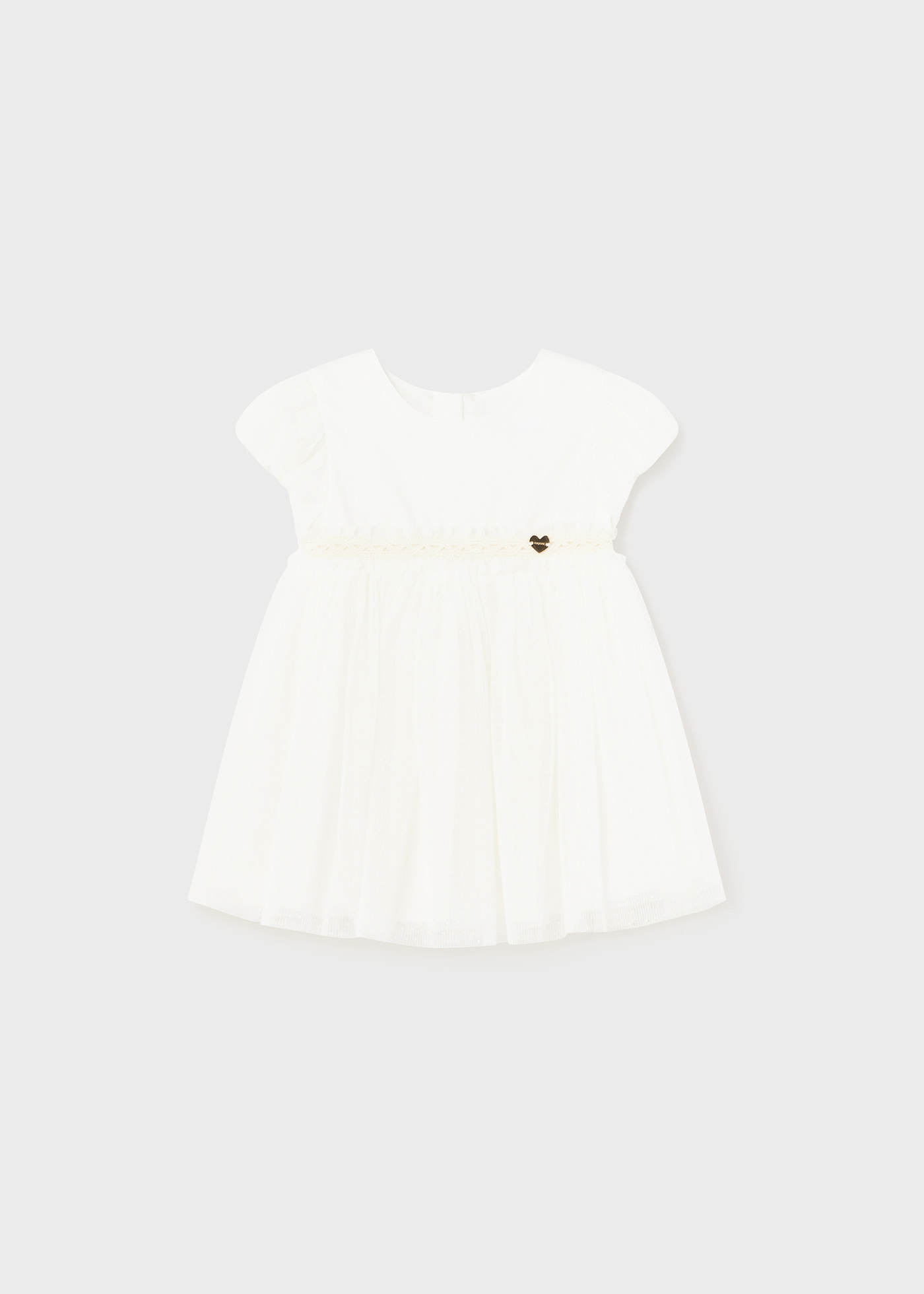 Vestido combinado tul plisado bebé