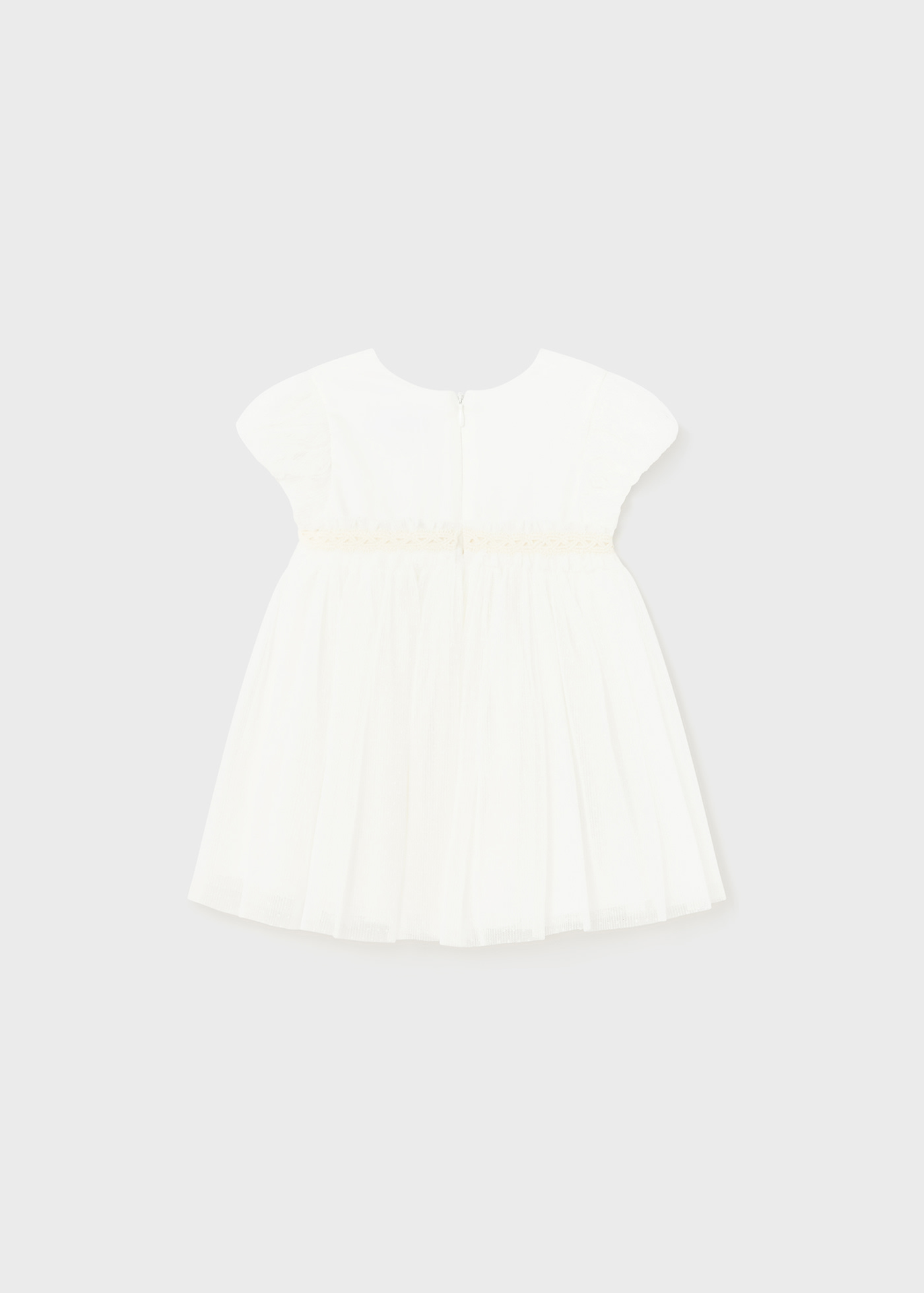 Vestido combinado tul plisado bebé